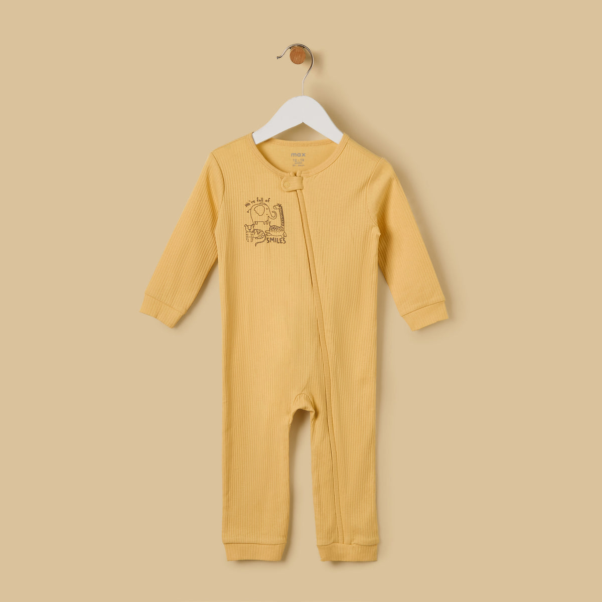 Pack of 2 - Safari Animal Print Cotton Sleepsuit