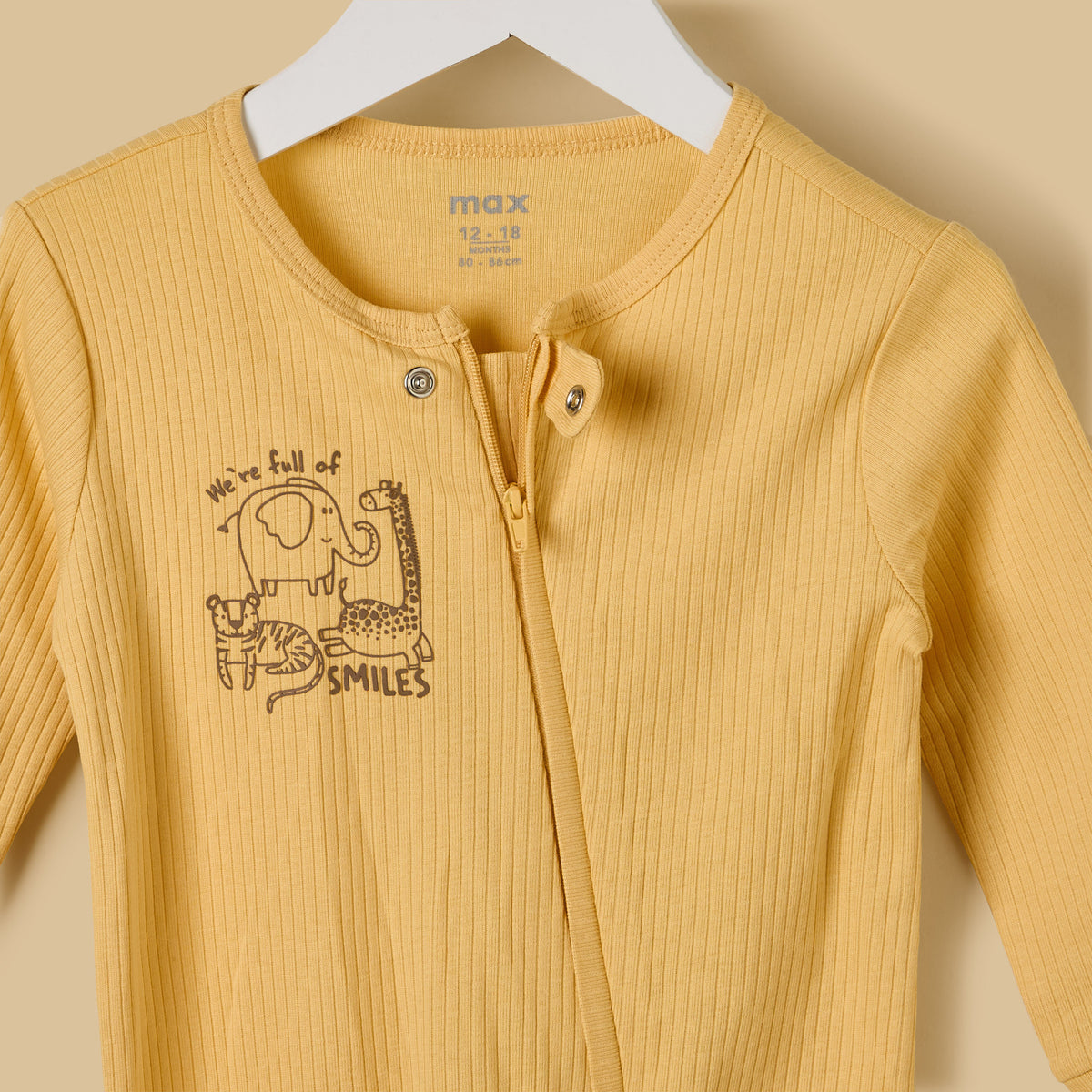 Pack of 2 - Safari Animal Print Cotton Sleepsuit