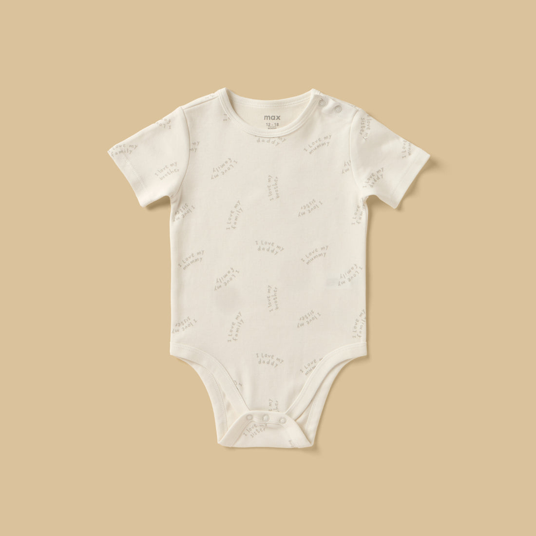 Pack of 3 - Typographic Foil Print Cotton Bodysuit