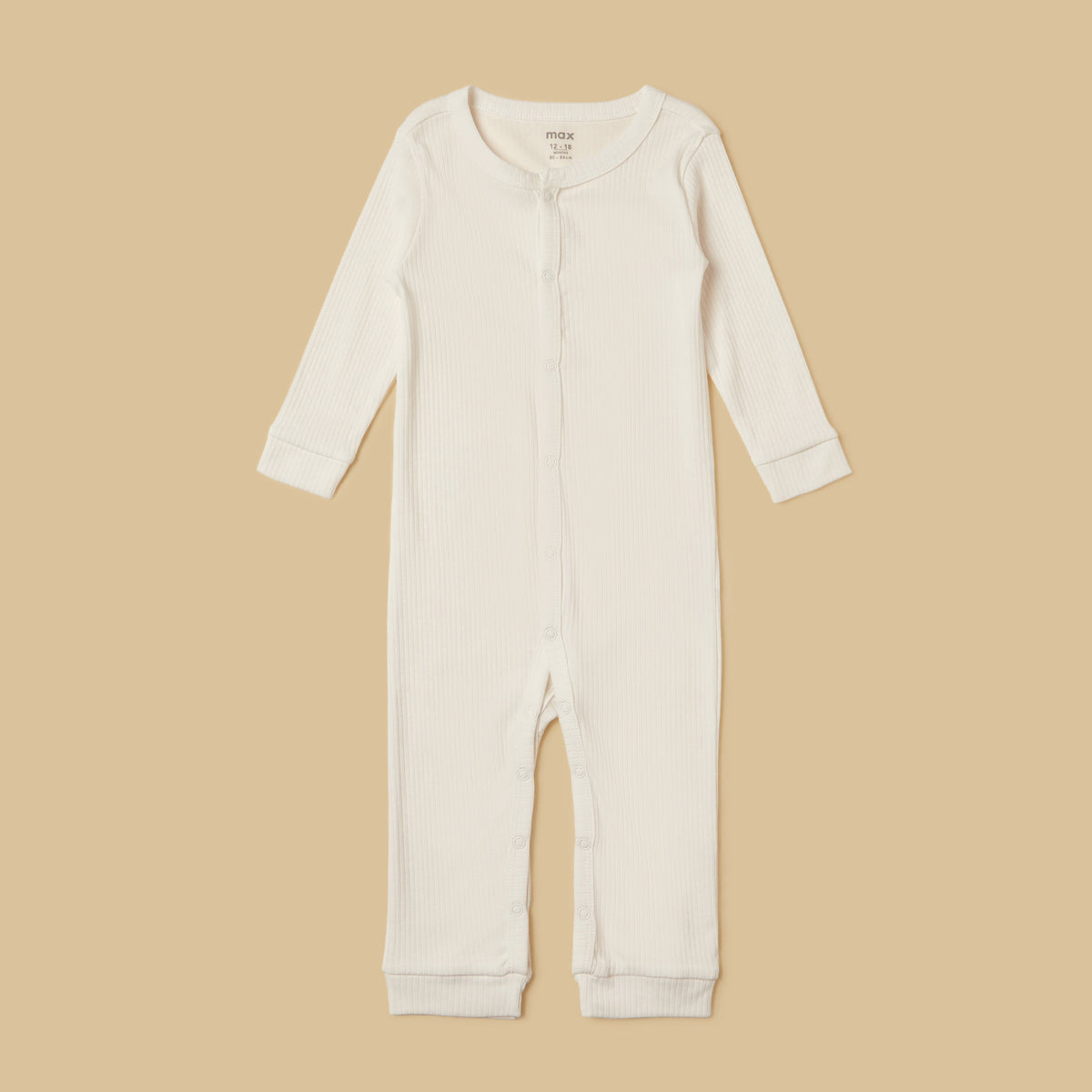 Pack of 3 - Ribbed Cotton Sleepsuit