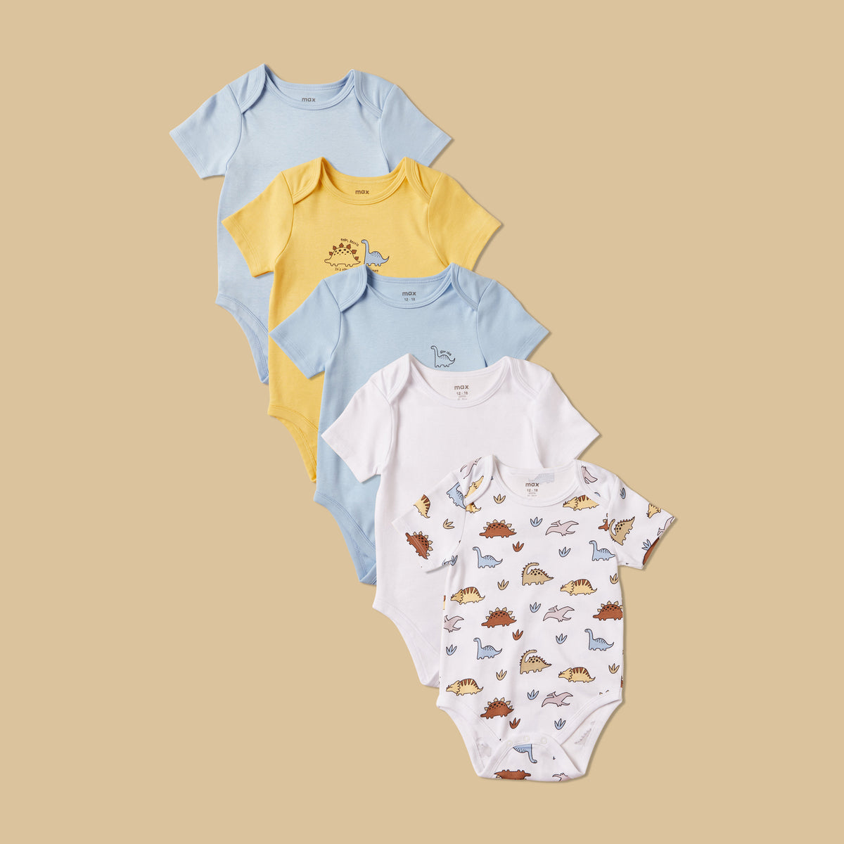 Pack of 5 - Assorted Cotton Bodysuit