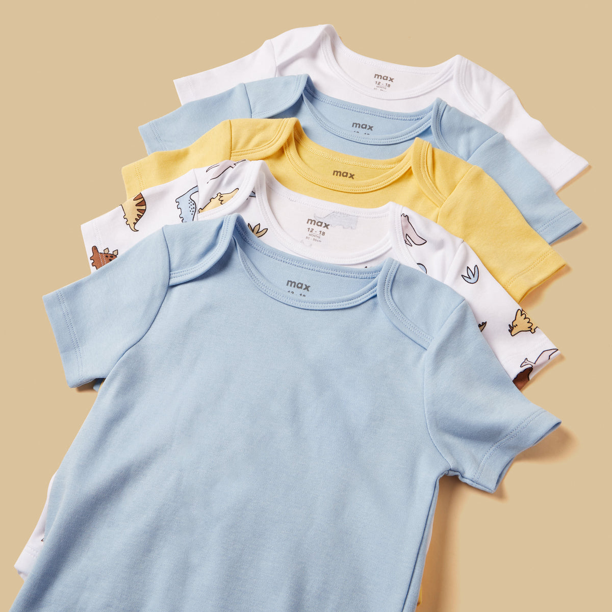 Pack of 5 - Assorted Cotton Bodysuit