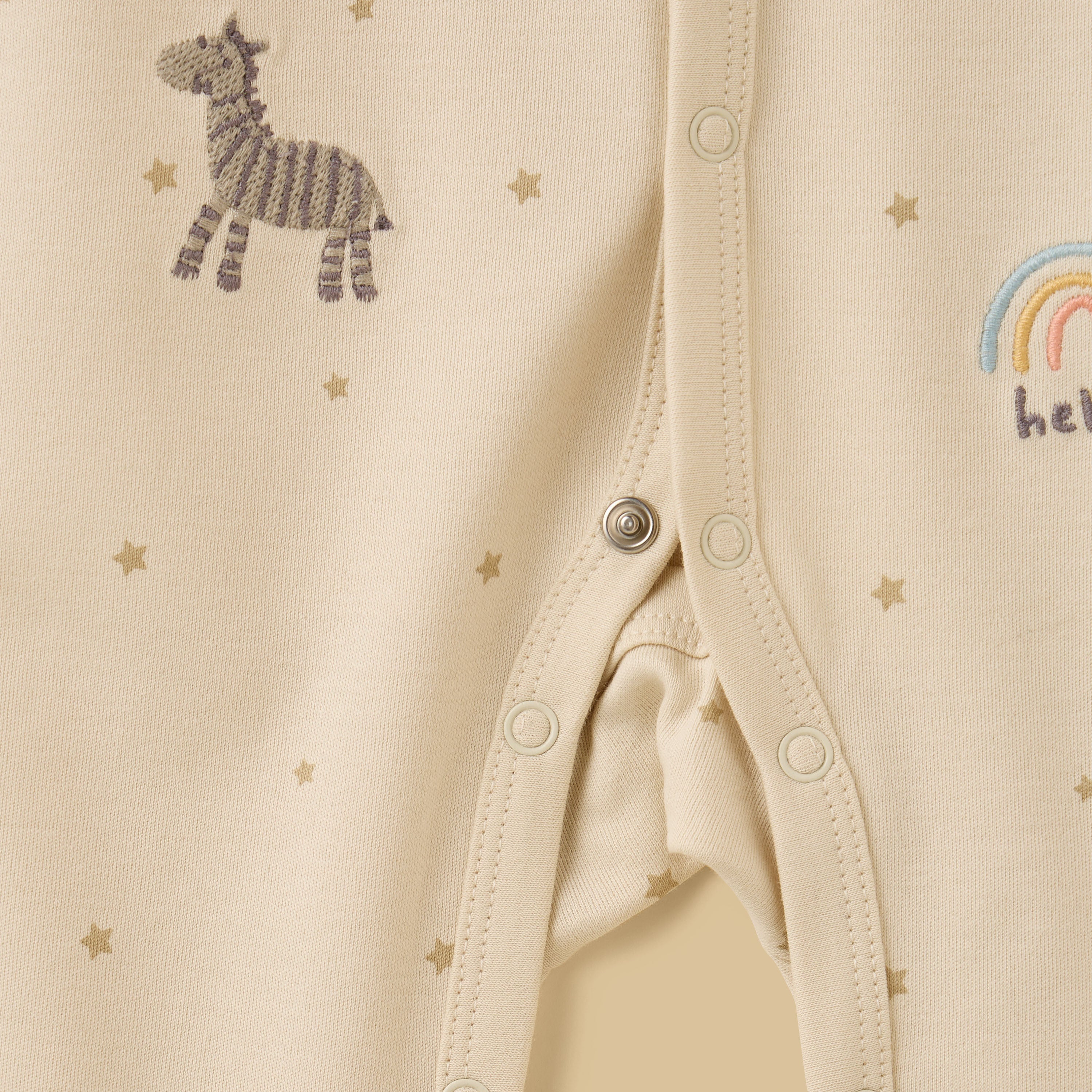 Safari Animal Embroidered Sleepsuit