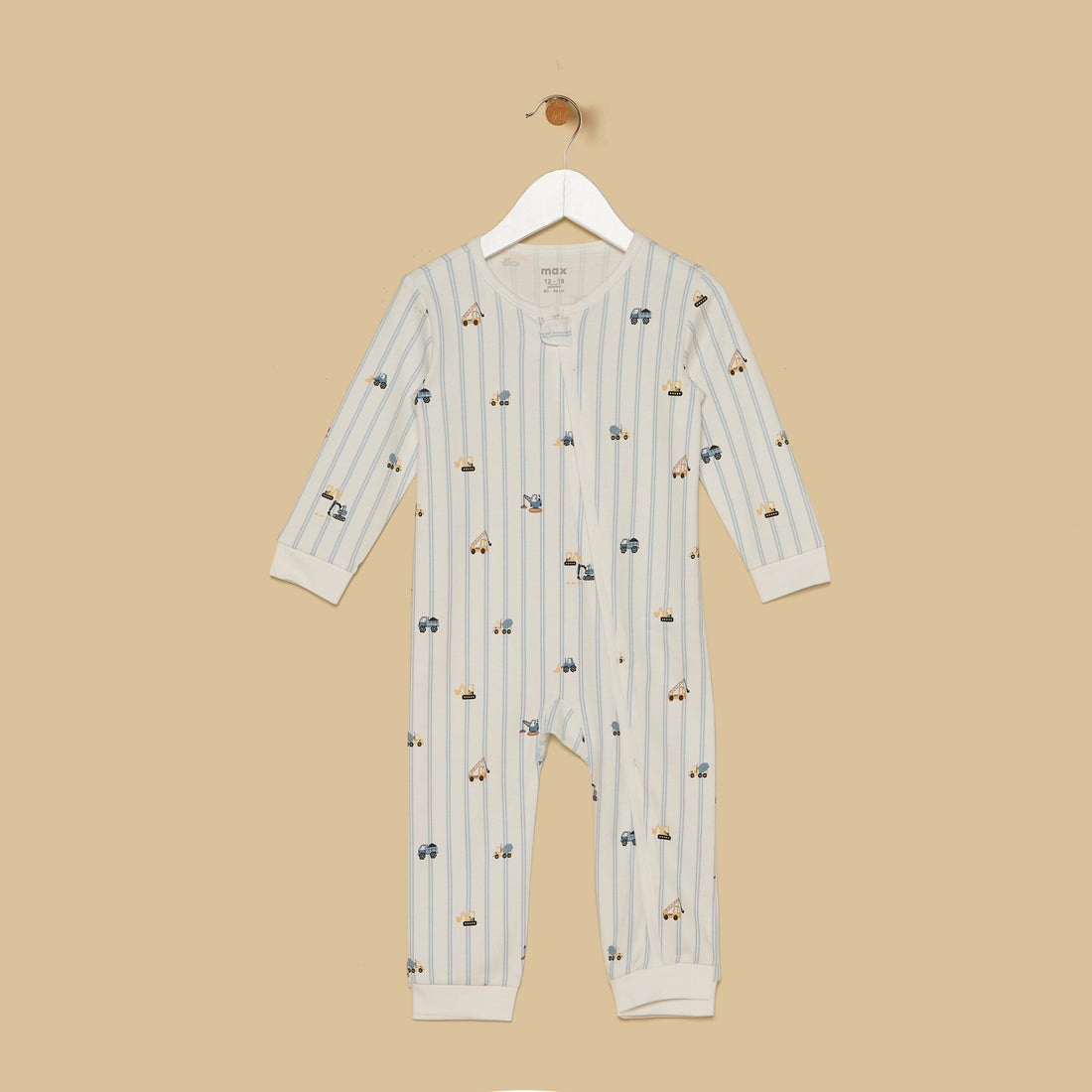 Construction Vehicle Print Sleepsuit