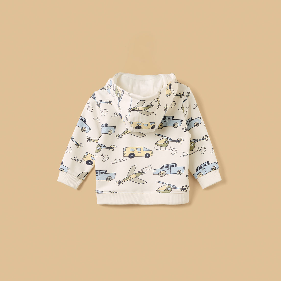 Transport Print Zip Through Hoodie