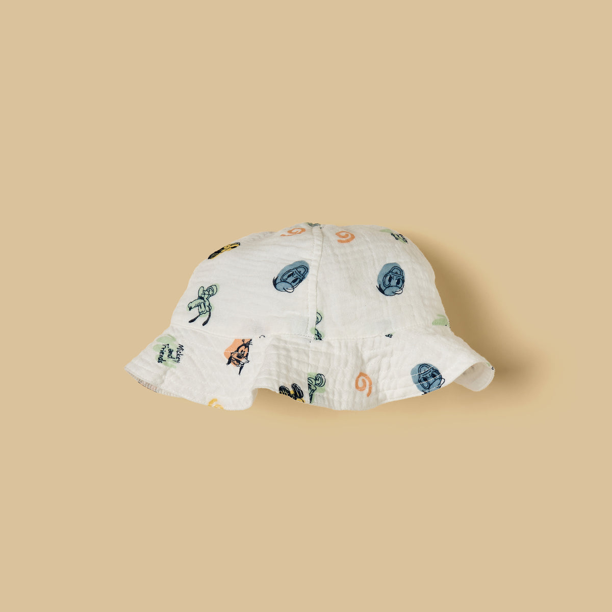 Mickey Mouse and Friends Print Cotton Romper and Cap