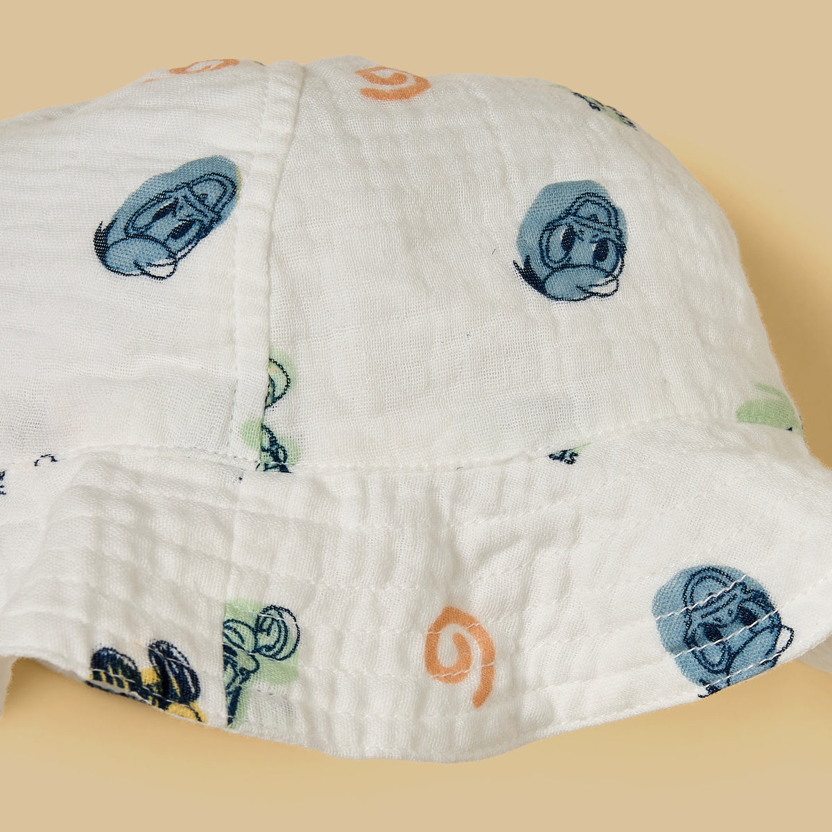 Mickey Mouse and Friends Print Cotton Romper and Cap