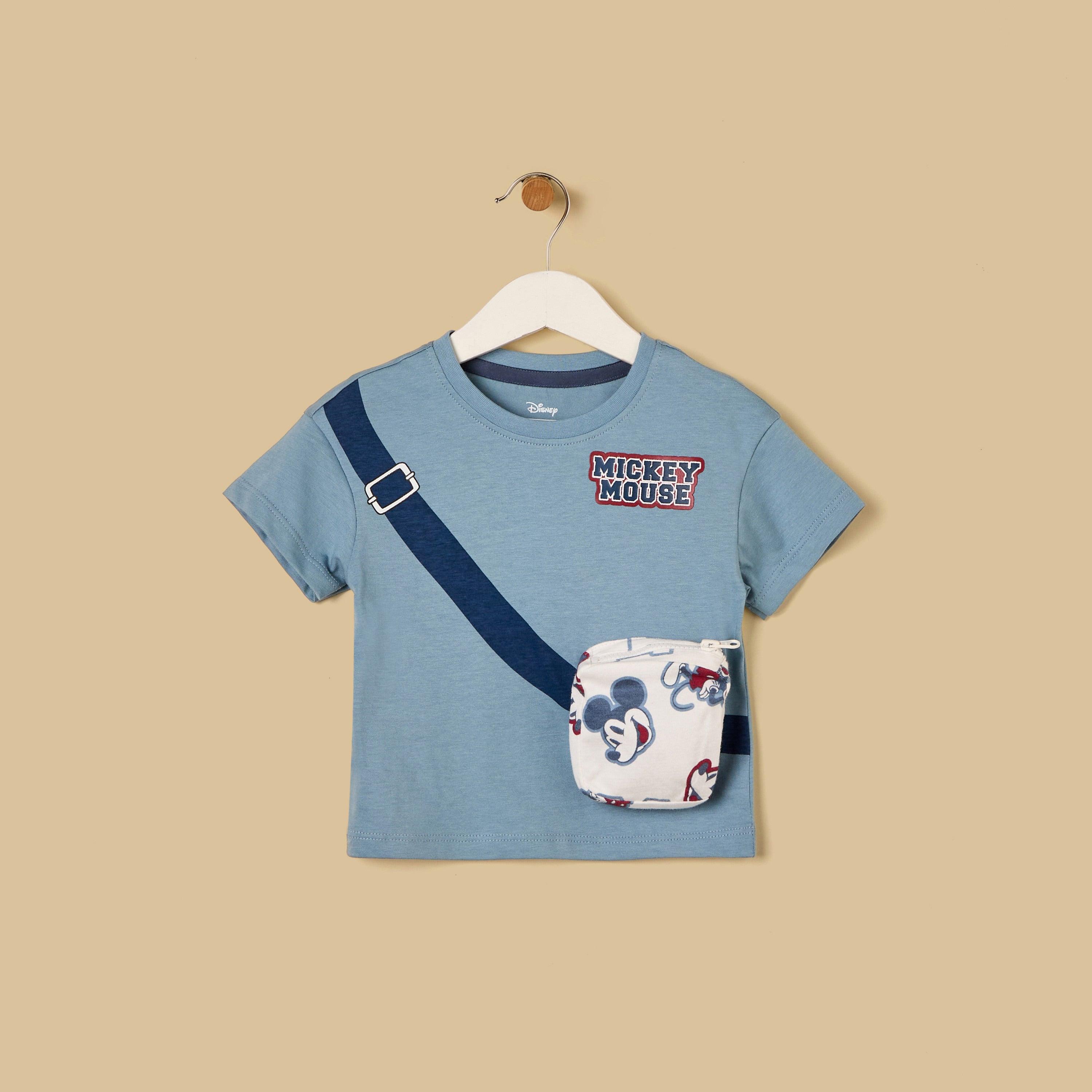 Mickey Mouse 3D Bag Accent Cotton T-shirt and Shorts Set