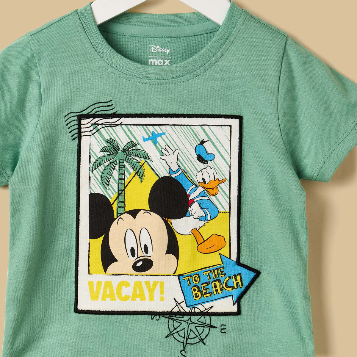 Mickey Mouse and Donald Duck Print Cotton T-shirt and Shorts Set