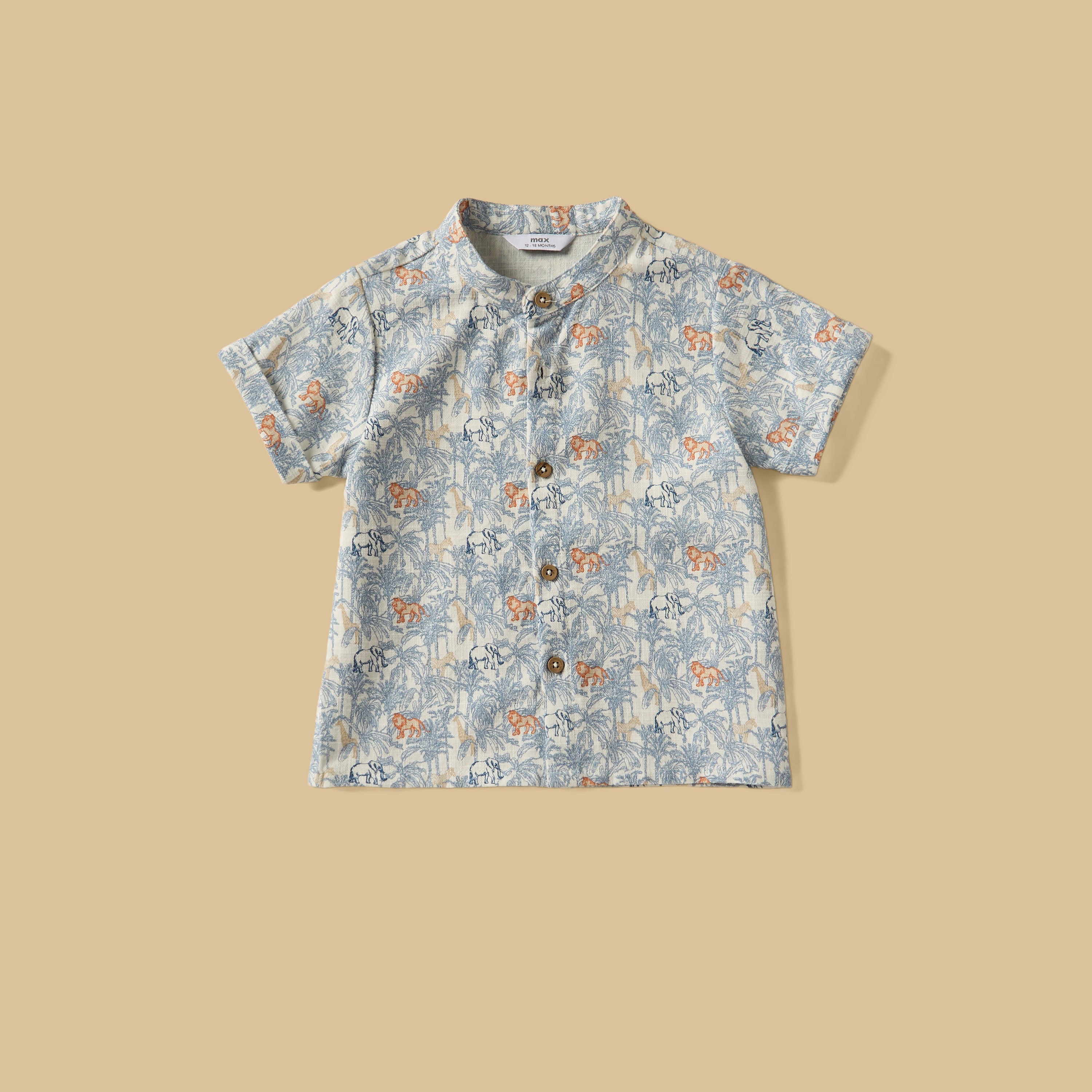 Safari Print Shirt with Shorts and Hat