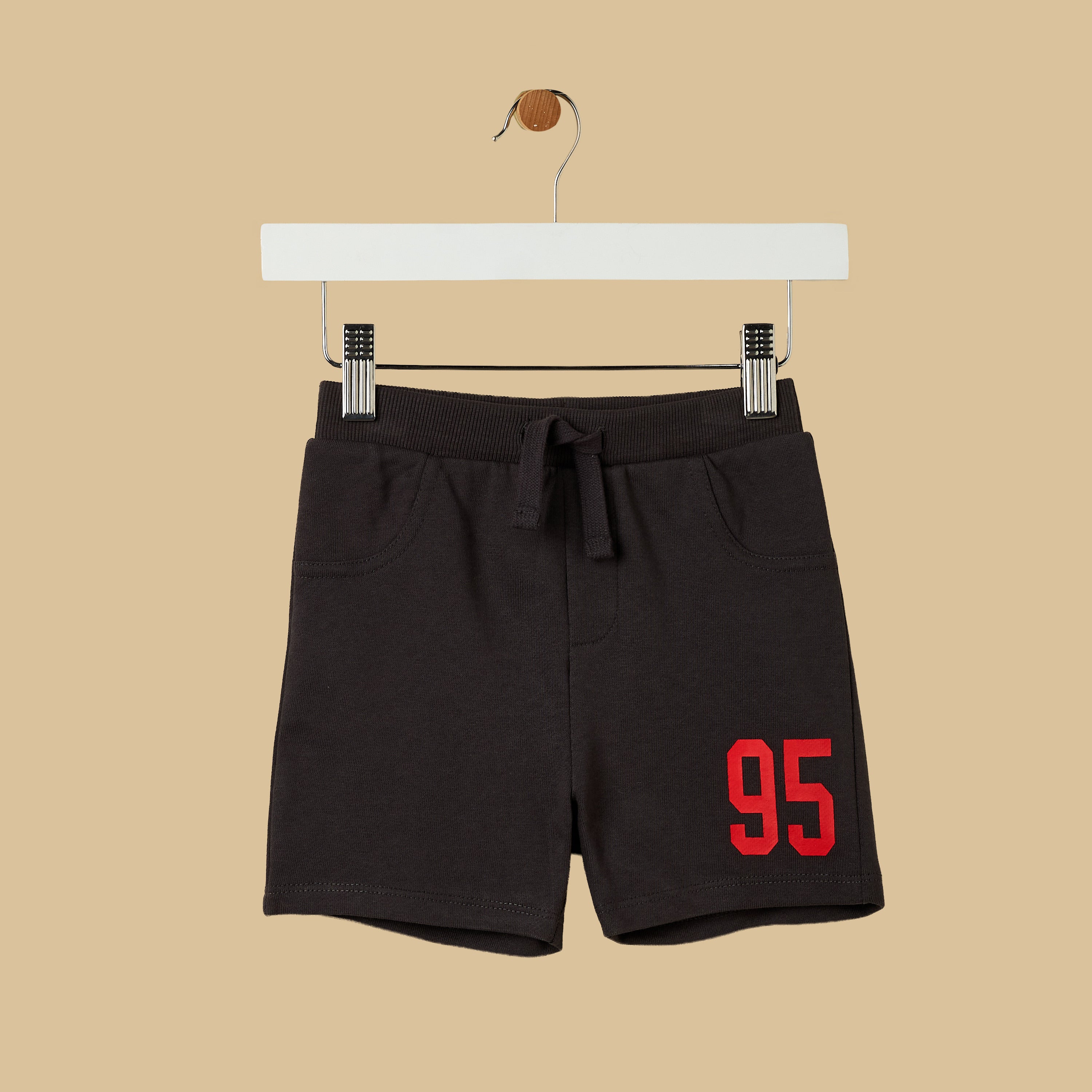 Varsity Print Striped Cotton T-shirt and Shorts Set