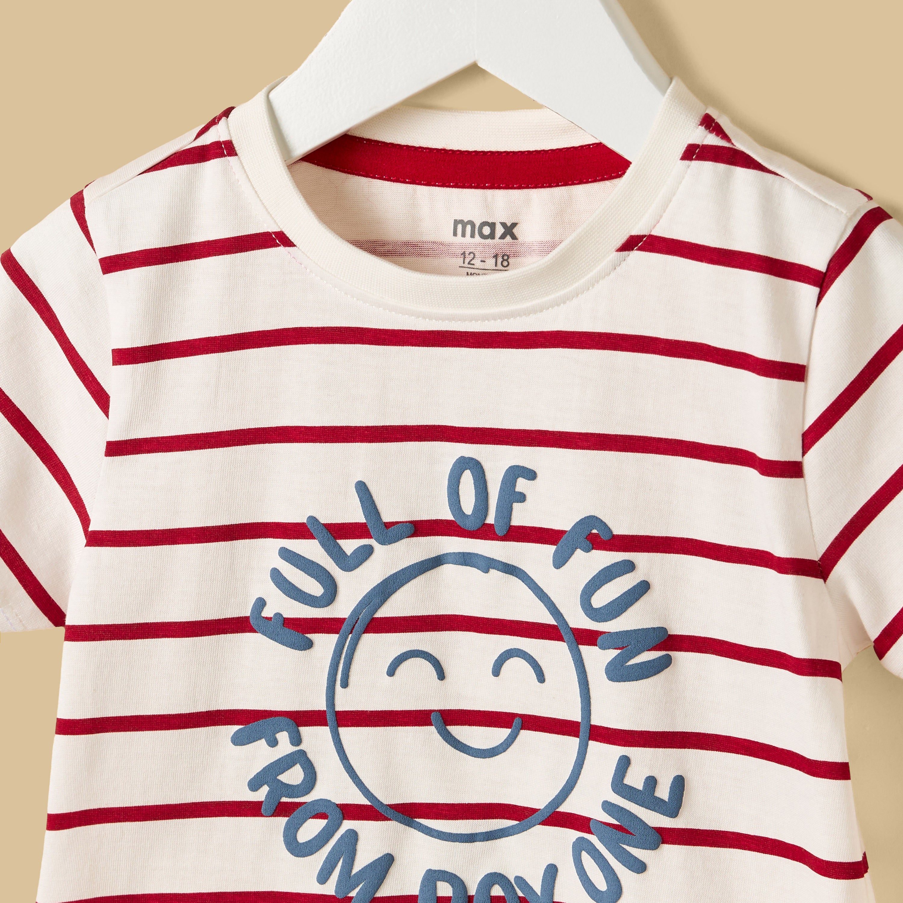 Striped Cotton T-shirt and Shorts Set
