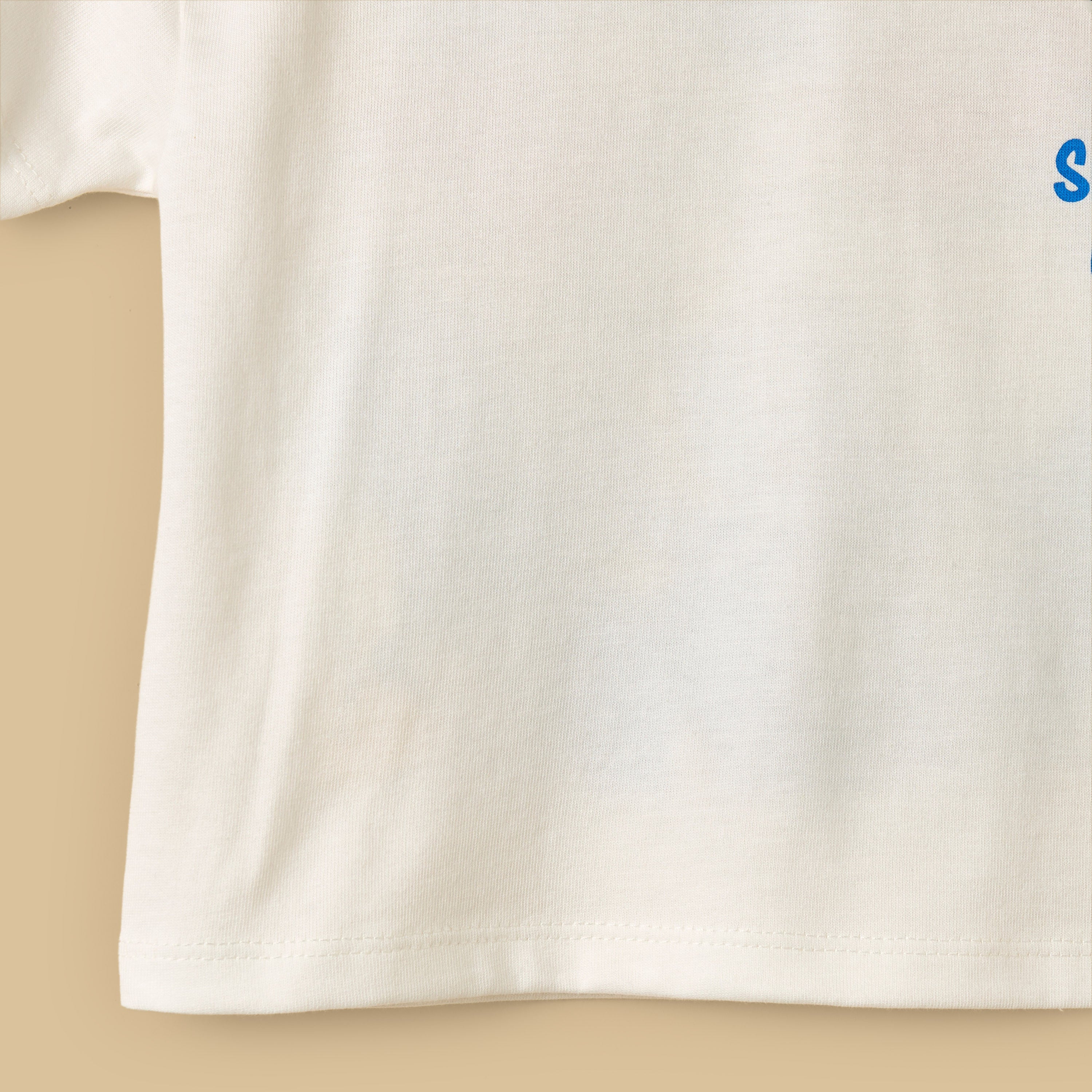 Smurfs Print Cotton T-shirt and Shorts Set
