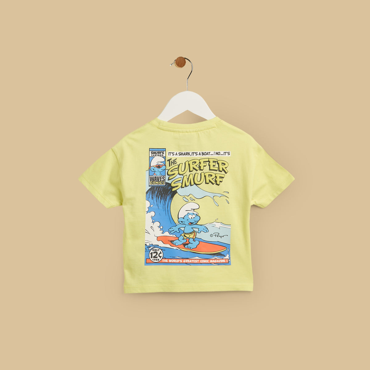 Smurfs Print Cotton T-shirt and Shorts Set