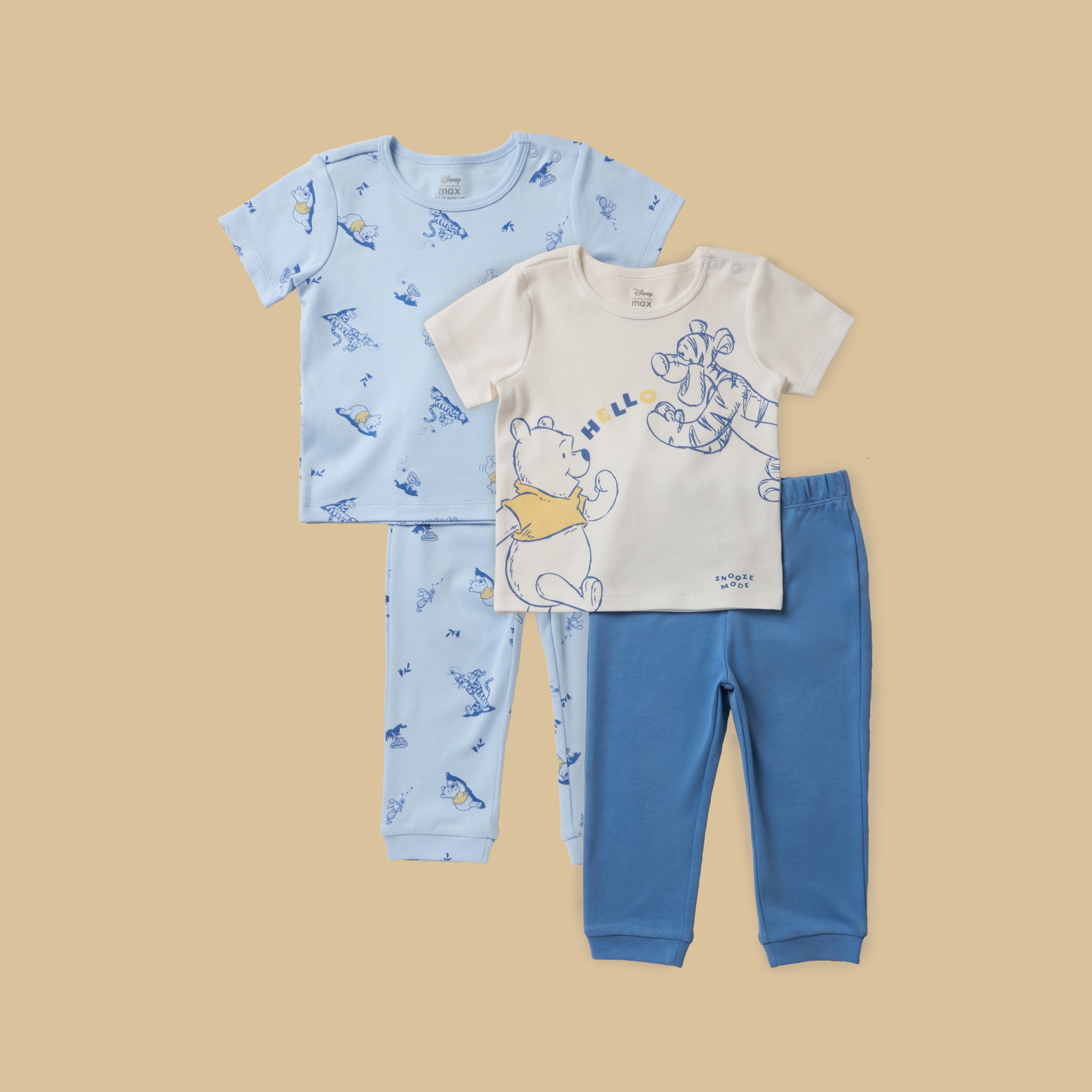 Pack of 2 - Winnie the Pooh Print Cotton Pyjama Set