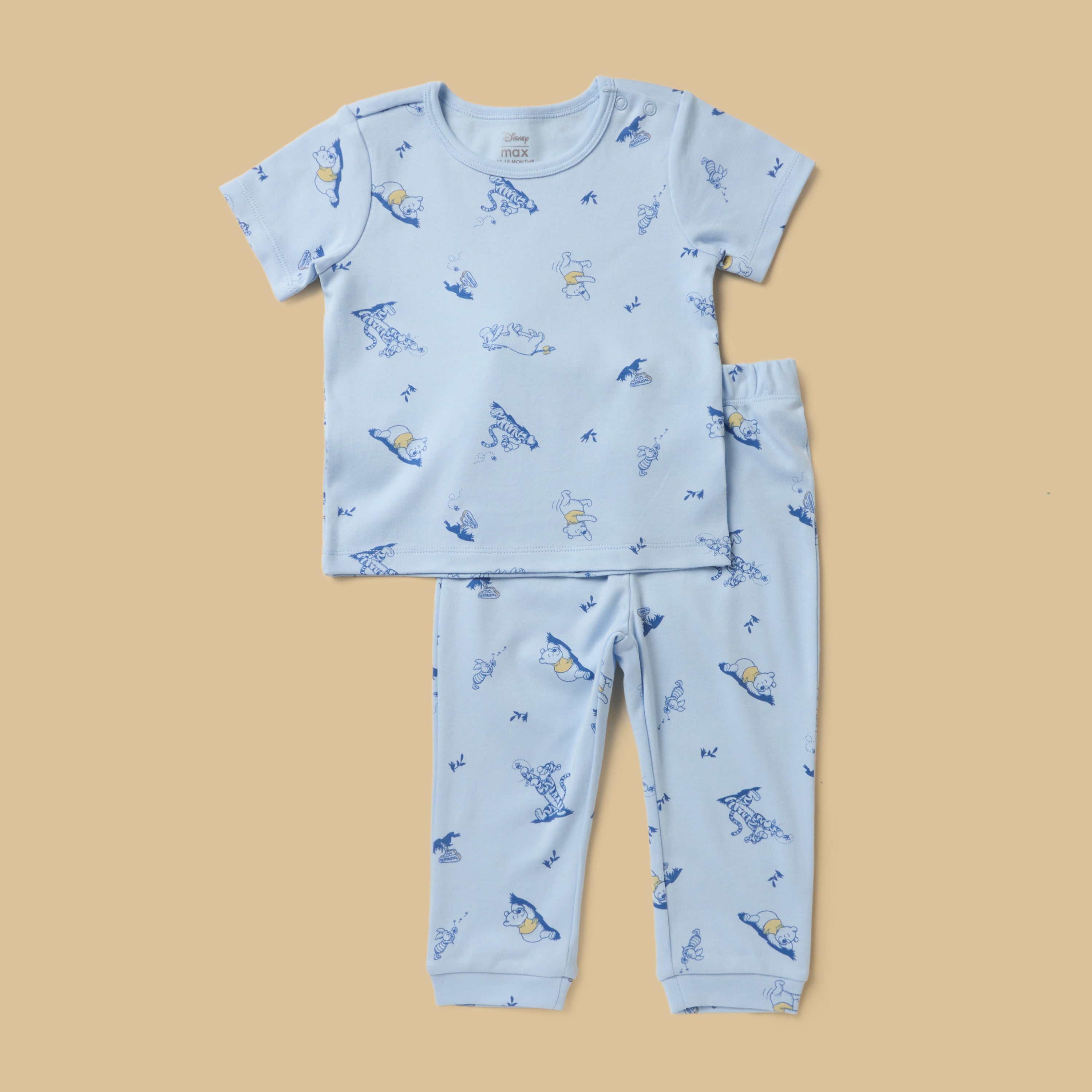 Pack of 2 - Winnie the Pooh Print Cotton Pyjama Set