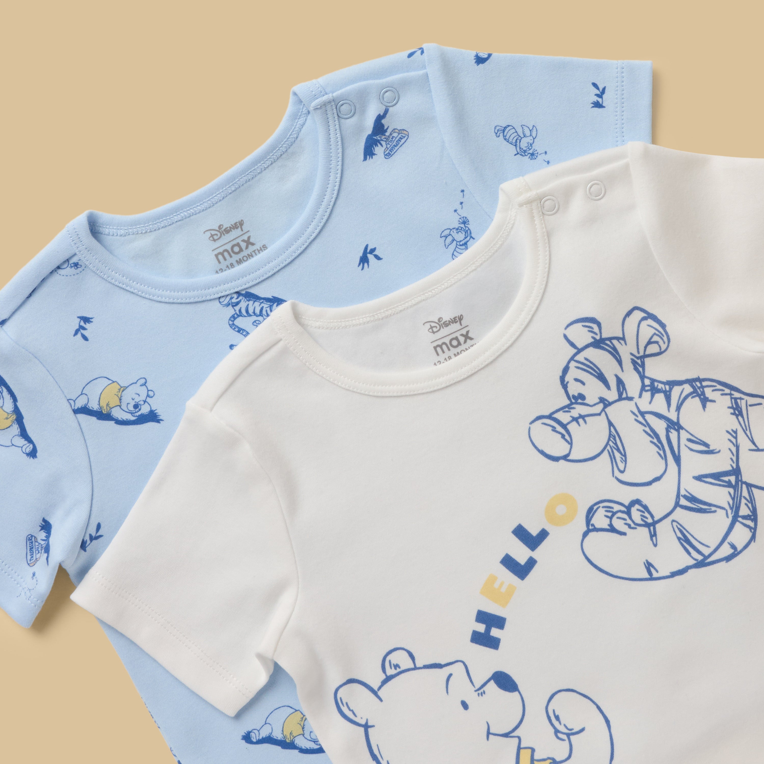 Pack of 2 - Winnie the Pooh Print Cotton Pyjama Set