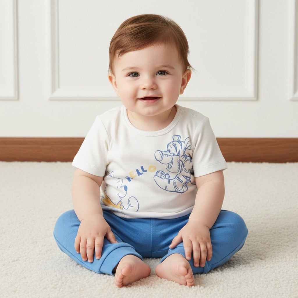 Pack of 2 - Winnie the Pooh Print Cotton Pyjama Set