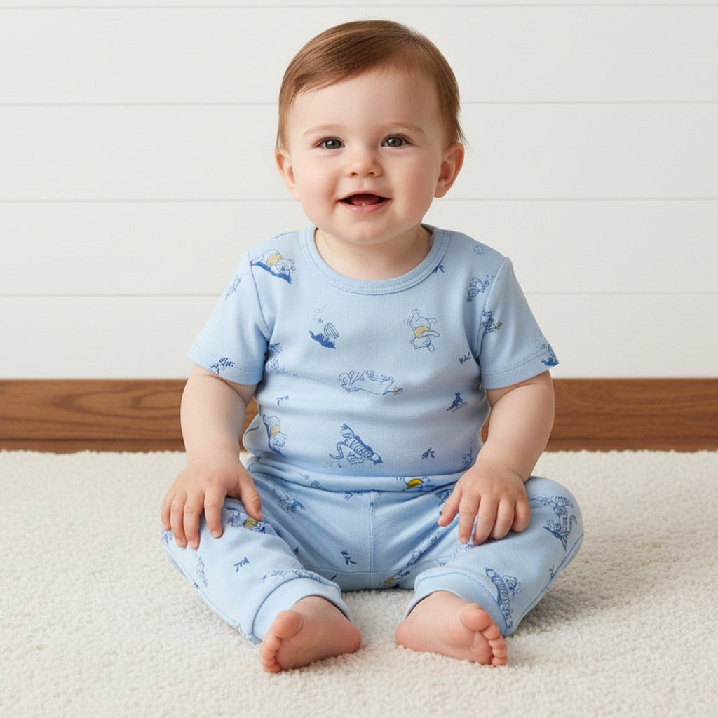 Pack of 2 - Winnie the Pooh Print Cotton Pyjama Set