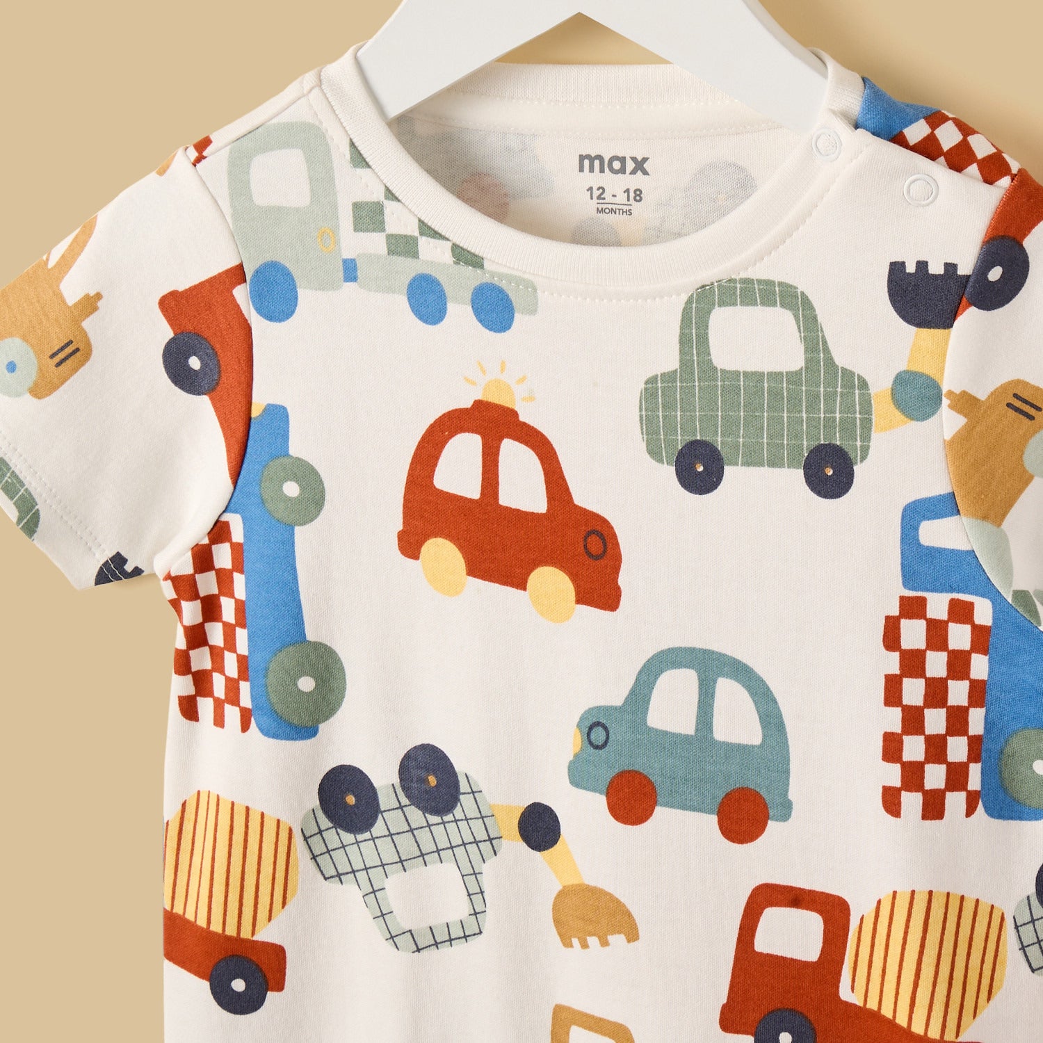 Pack of 2 - Vehicle Print Cotton Romper