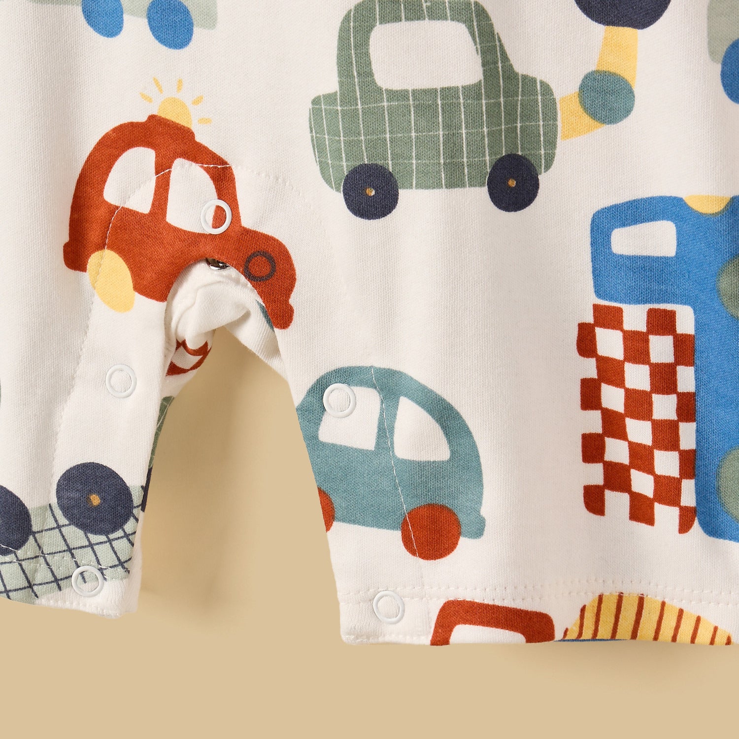 Pack of 2 - Vehicle Print Cotton Romper