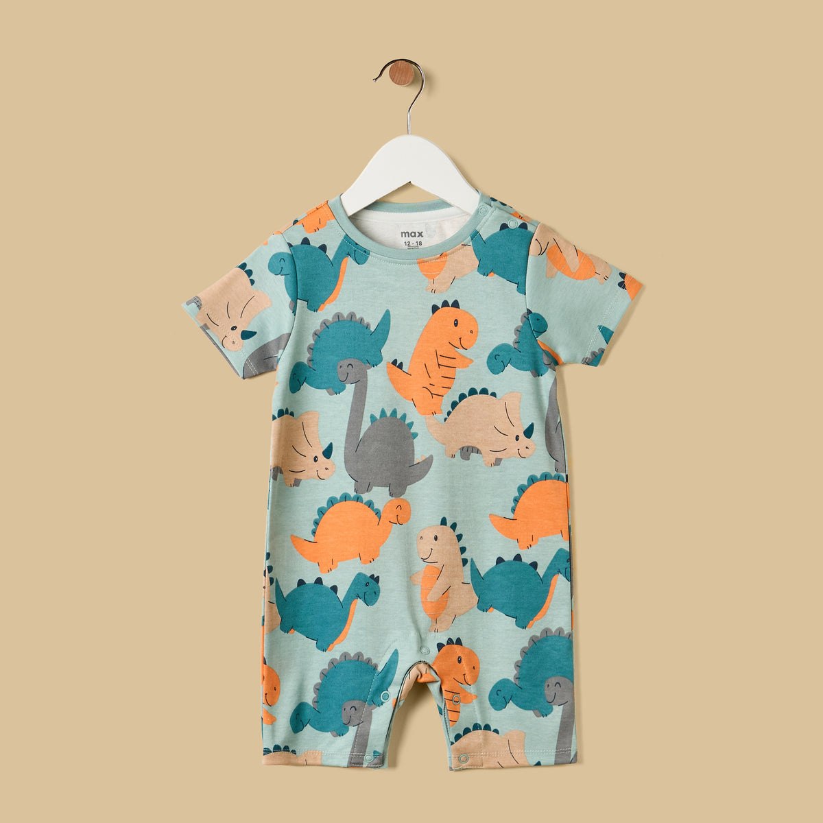 Pack of 2 - Dinosaur Print Cotton Romper