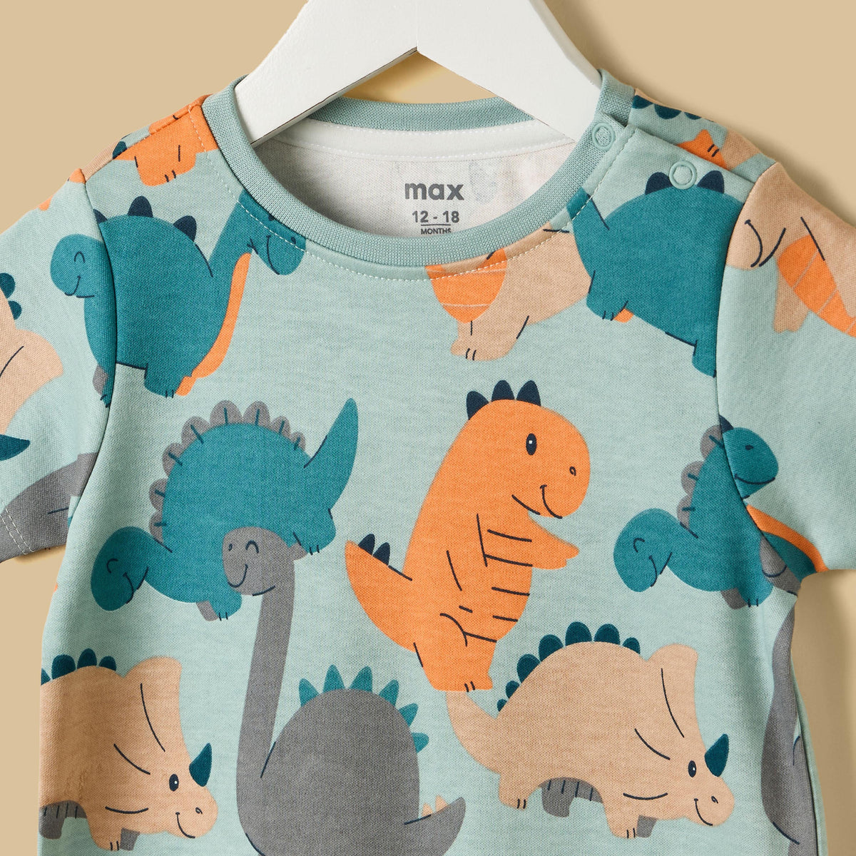 Pack of 2 - Dinosaur Print Cotton Romper