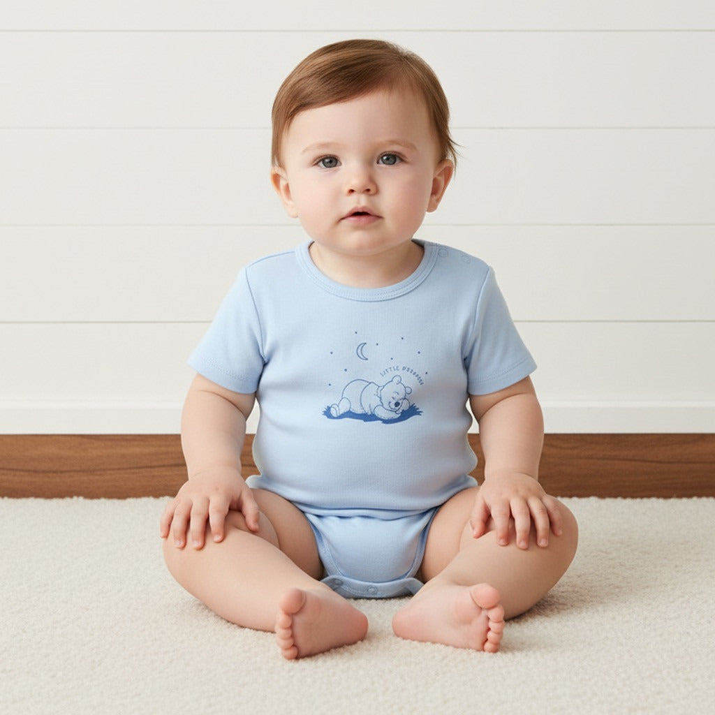 Pack of 3 - Winnie the Pooh Print Cotton Bodysuit