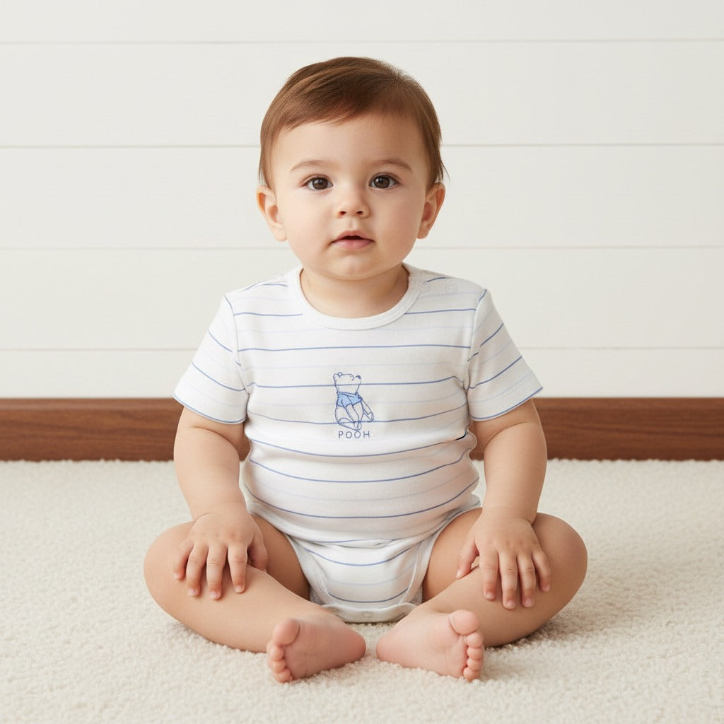Pack of 3 - Winnie the Pooh Print Cotton Bodysuit