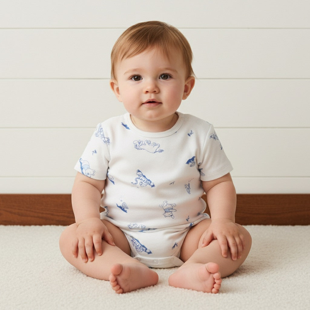 Pack of 3 - Winnie the Pooh Print Cotton Bodysuit