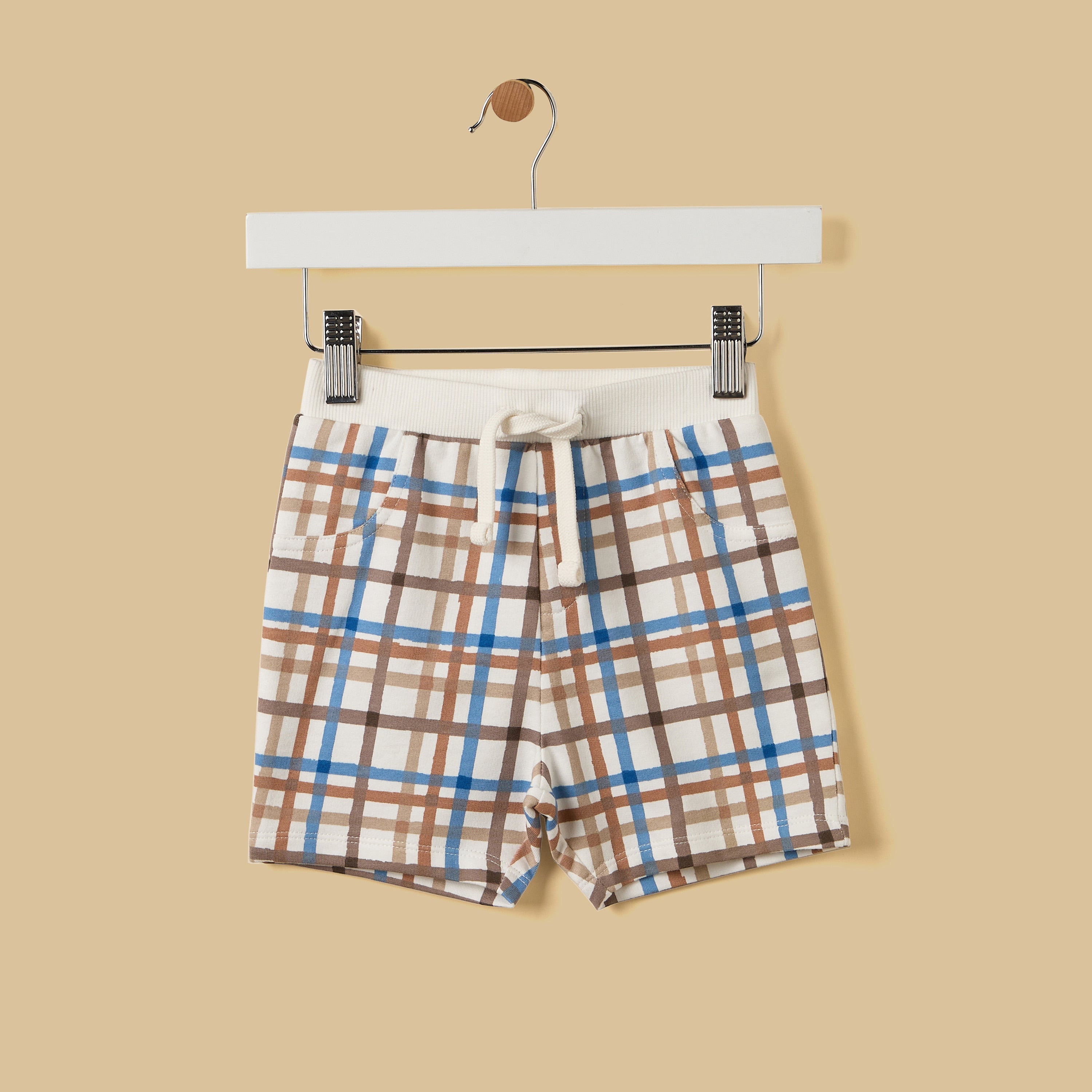 Bear Print Cotton T-shirt and Shorts Set