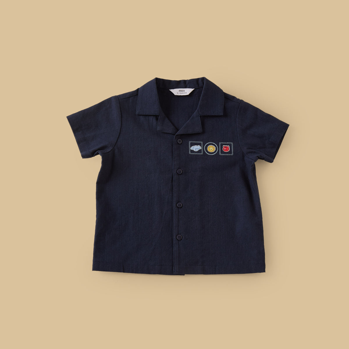 Graphic Print Cotton Shirt with T-shirt and Shorts