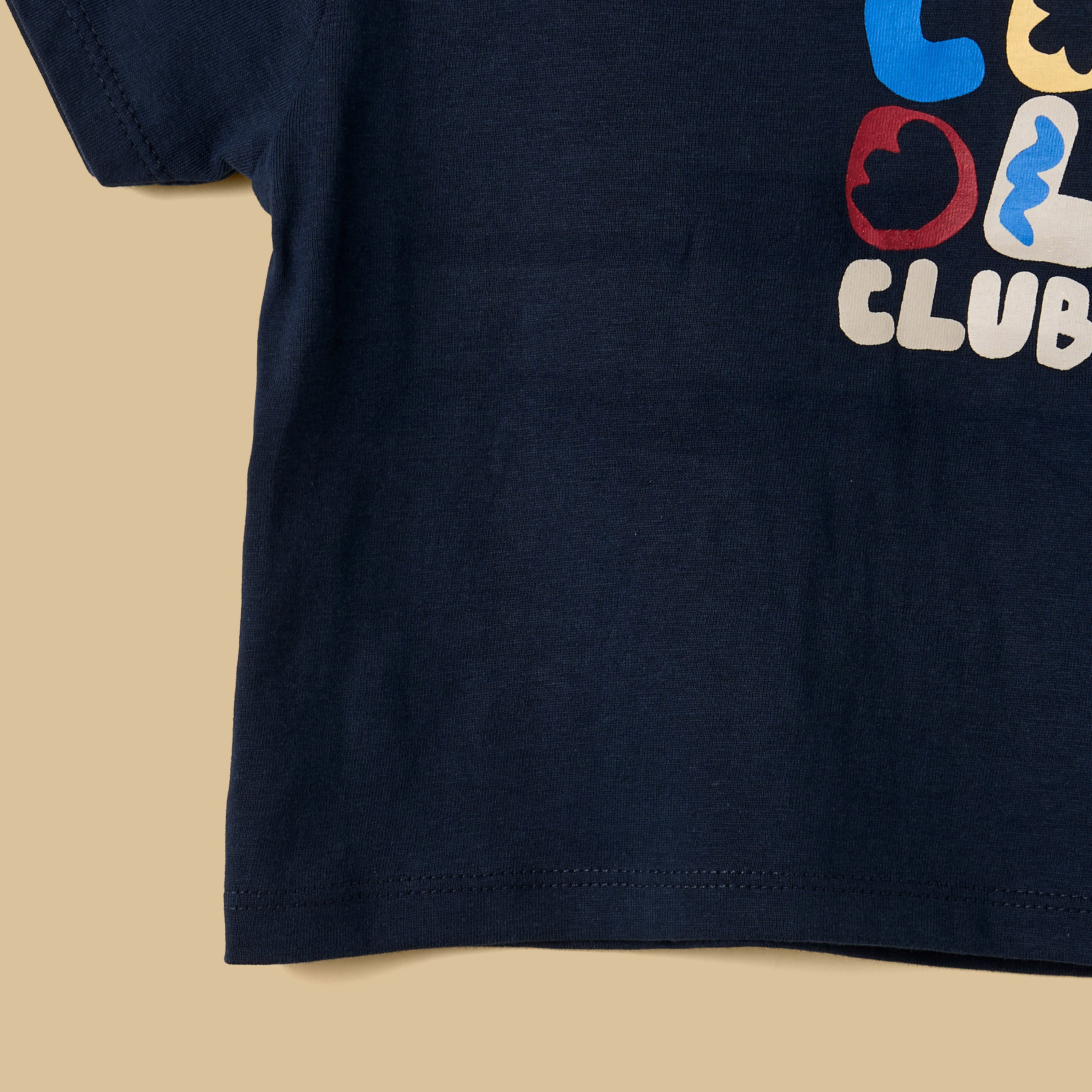 Printed Cotton T-shirt with Shorts and Cap