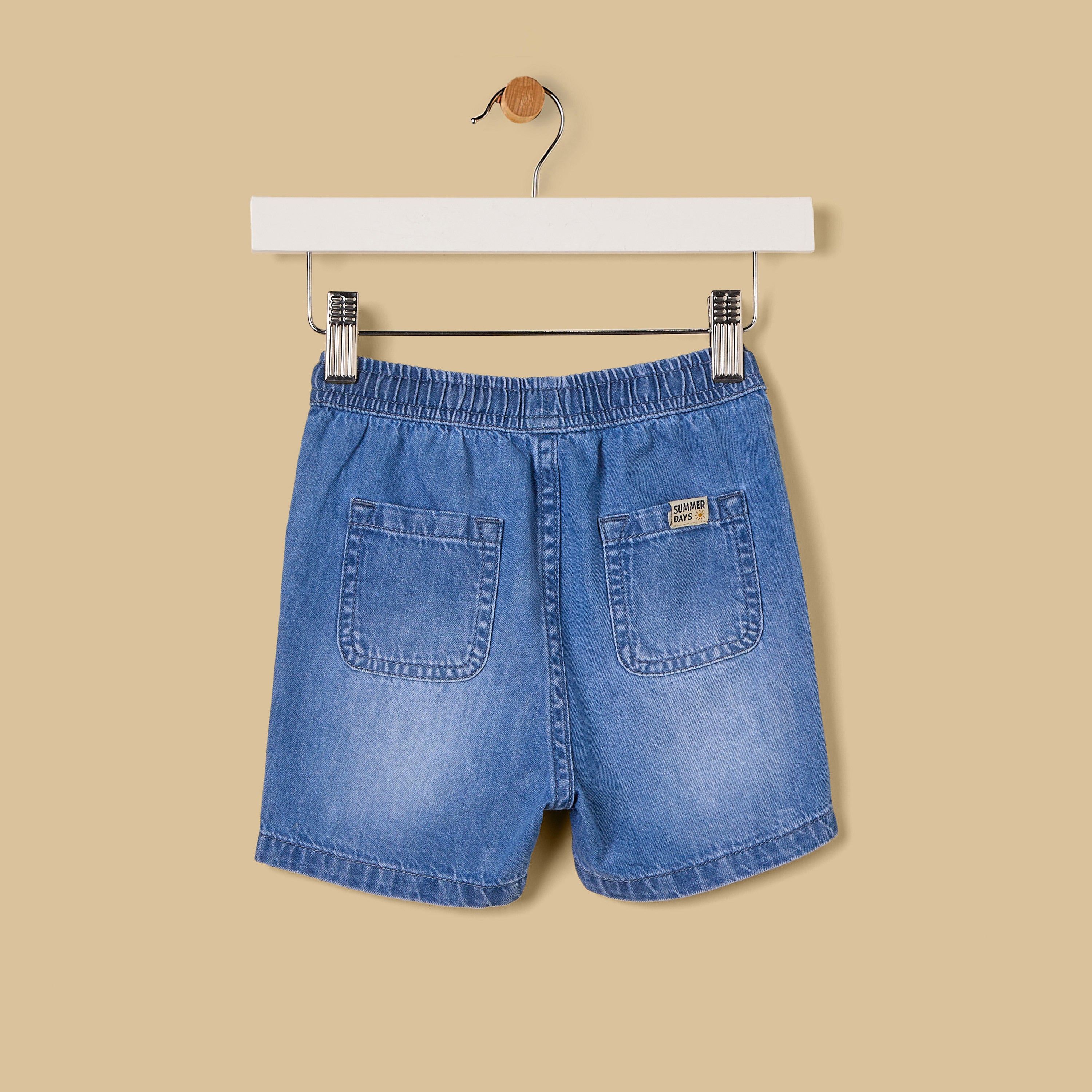 Cotton Denim Shorts