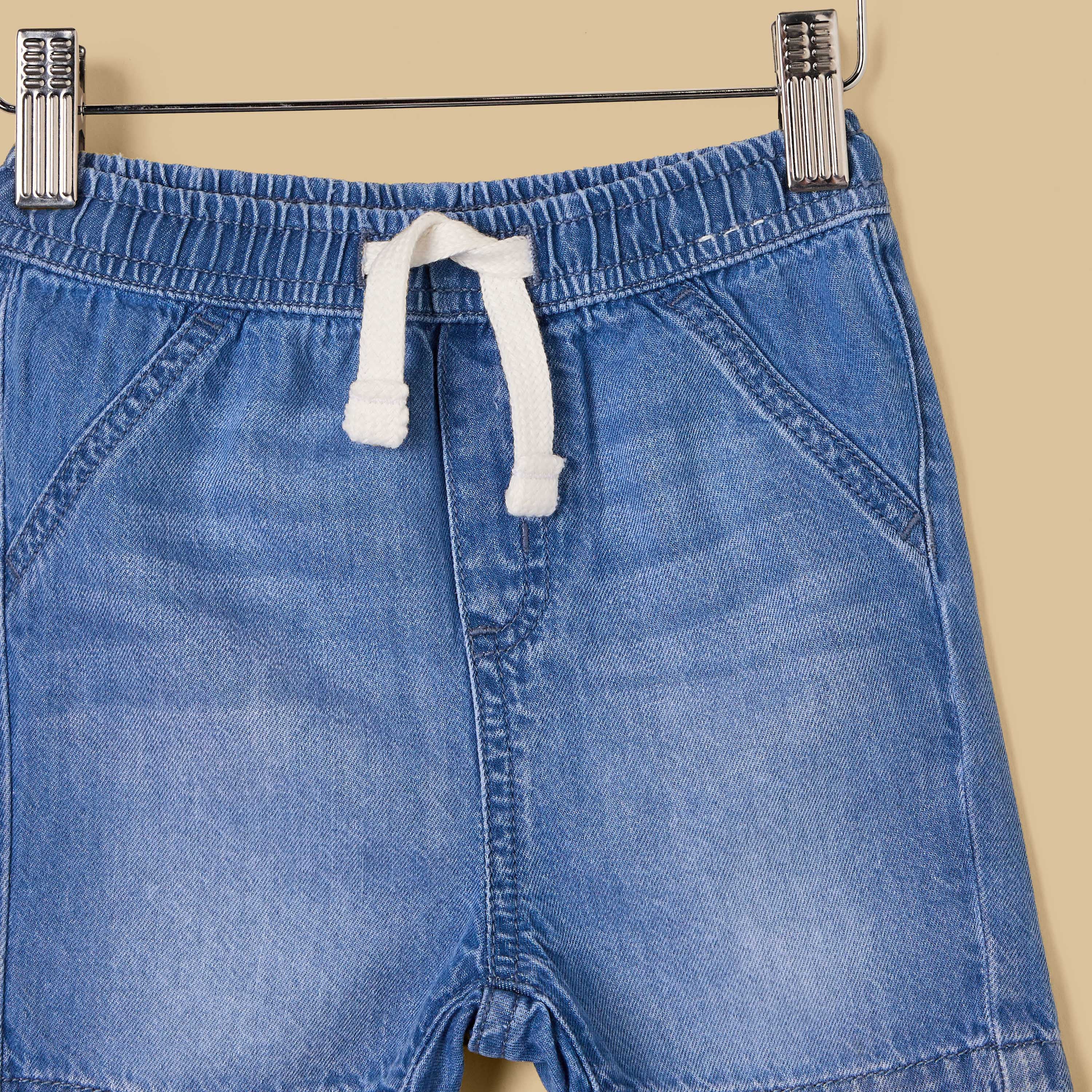 Cotton Denim Shorts