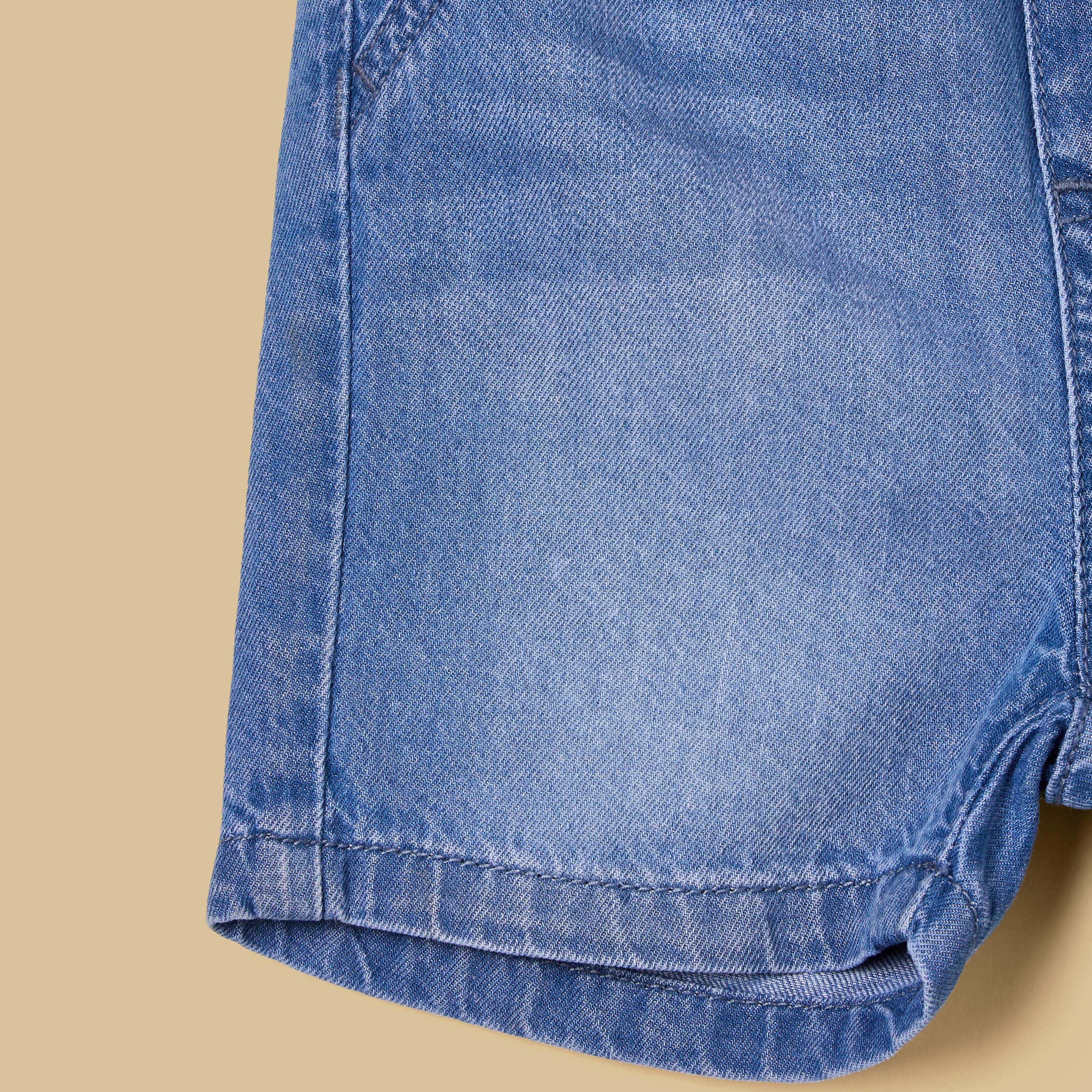 Cotton Denim Shorts