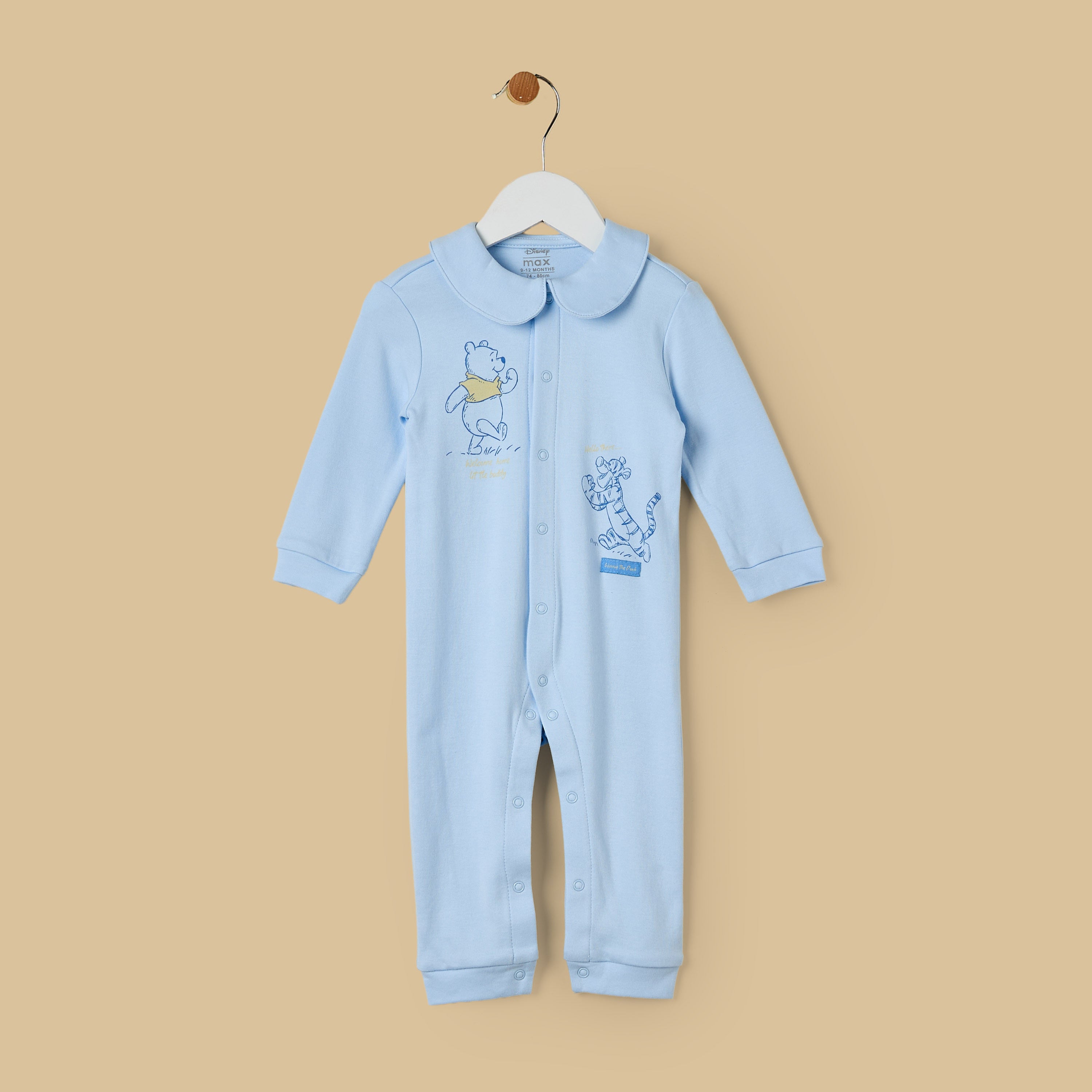Pack of 2 - Winnie The Pooh Print Cotton Sleepsuit