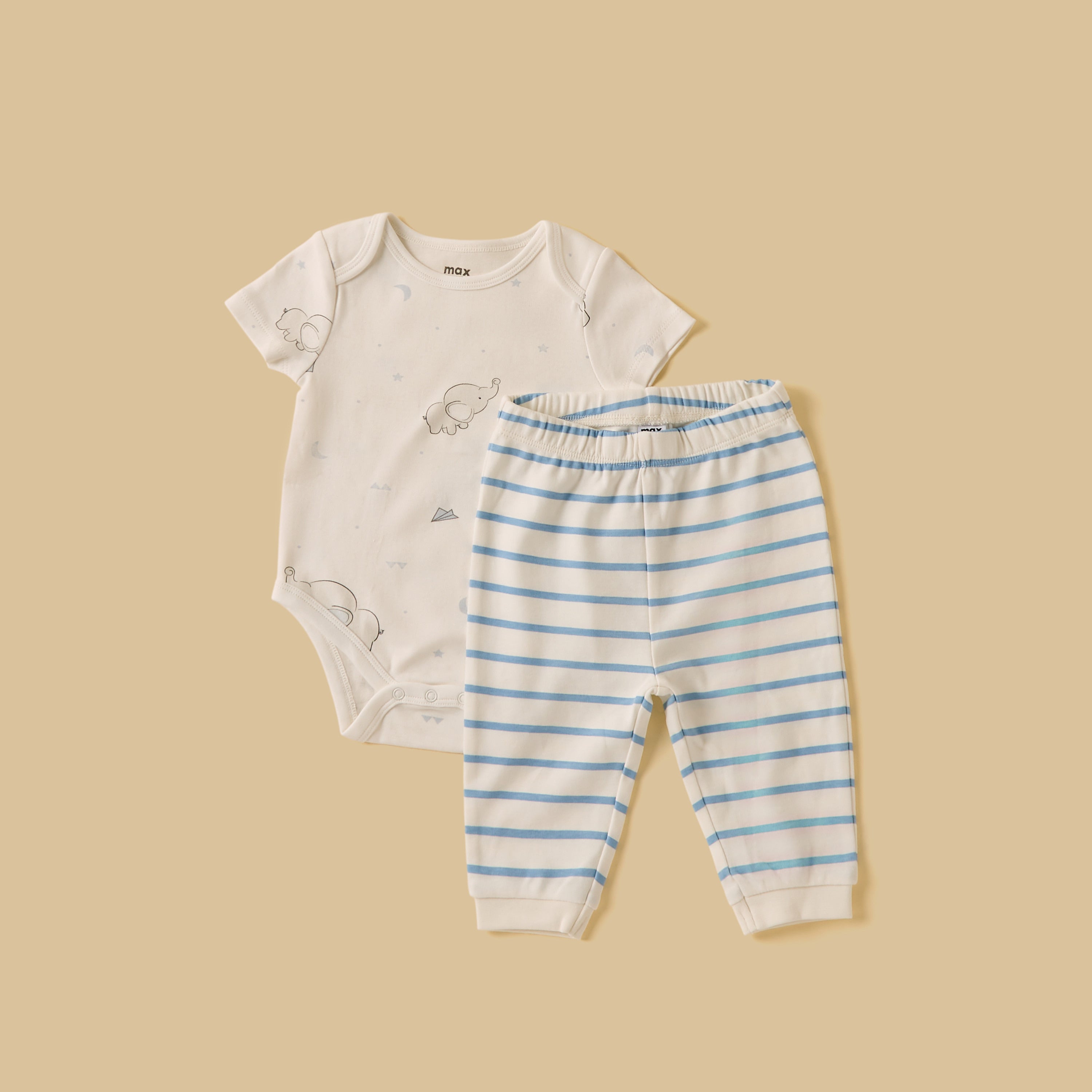 Elephant Print 7-Piece Clothing Set