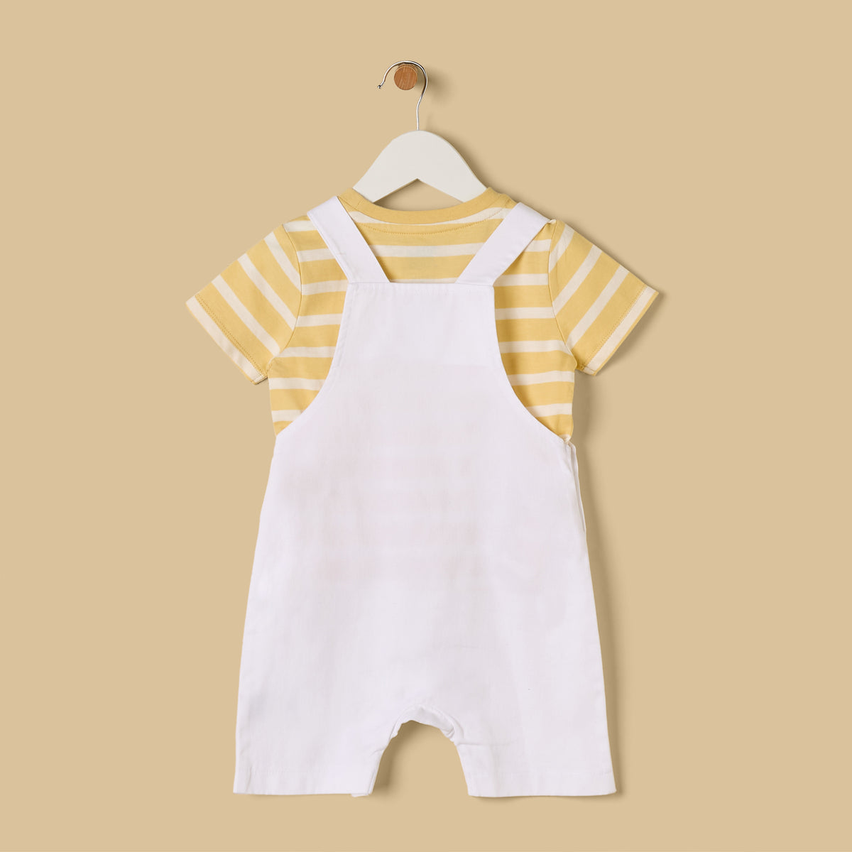 Tom and Jerry Print Cotton Dungaree and T-shirt Set