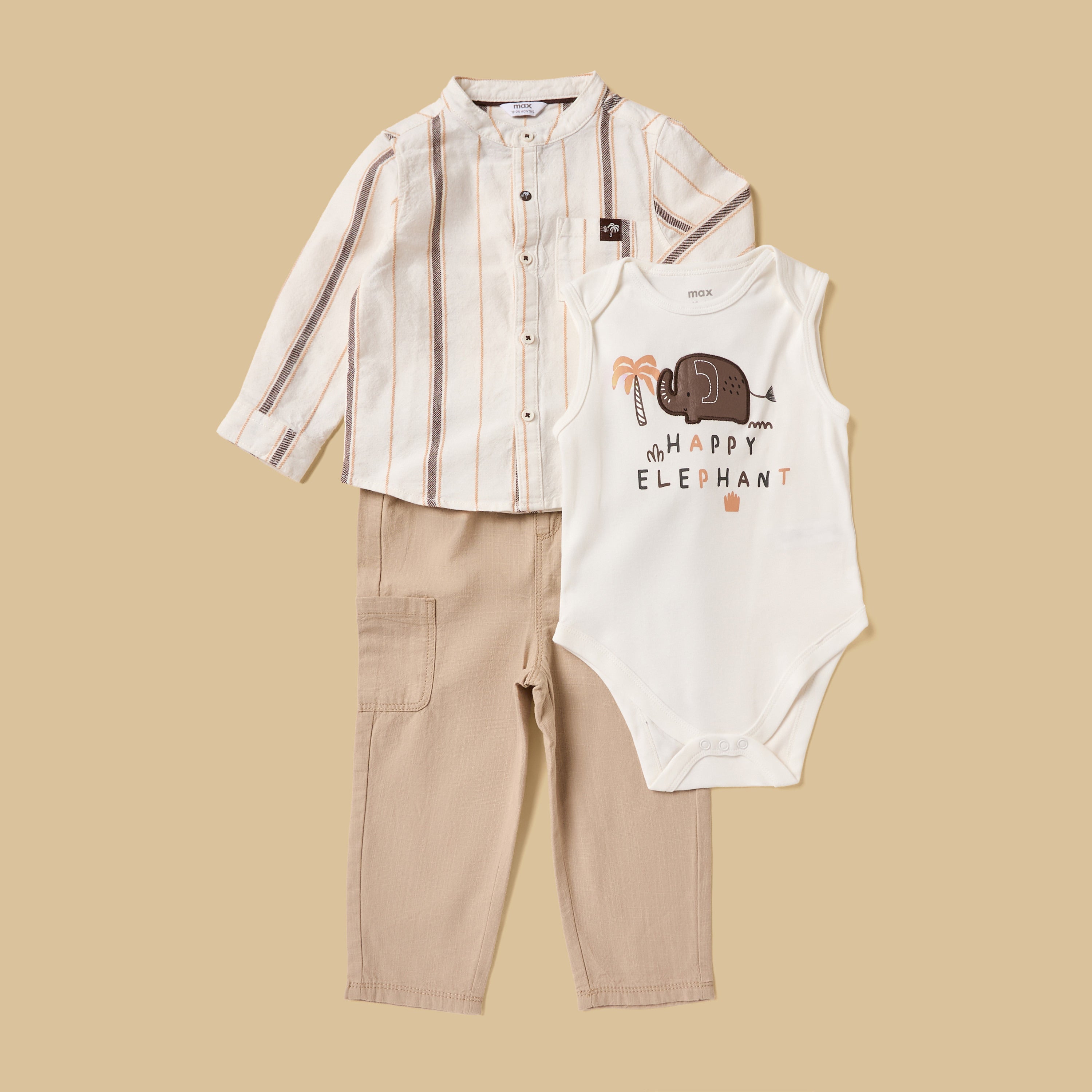 Striped Shirt with Bodysuit and Pants