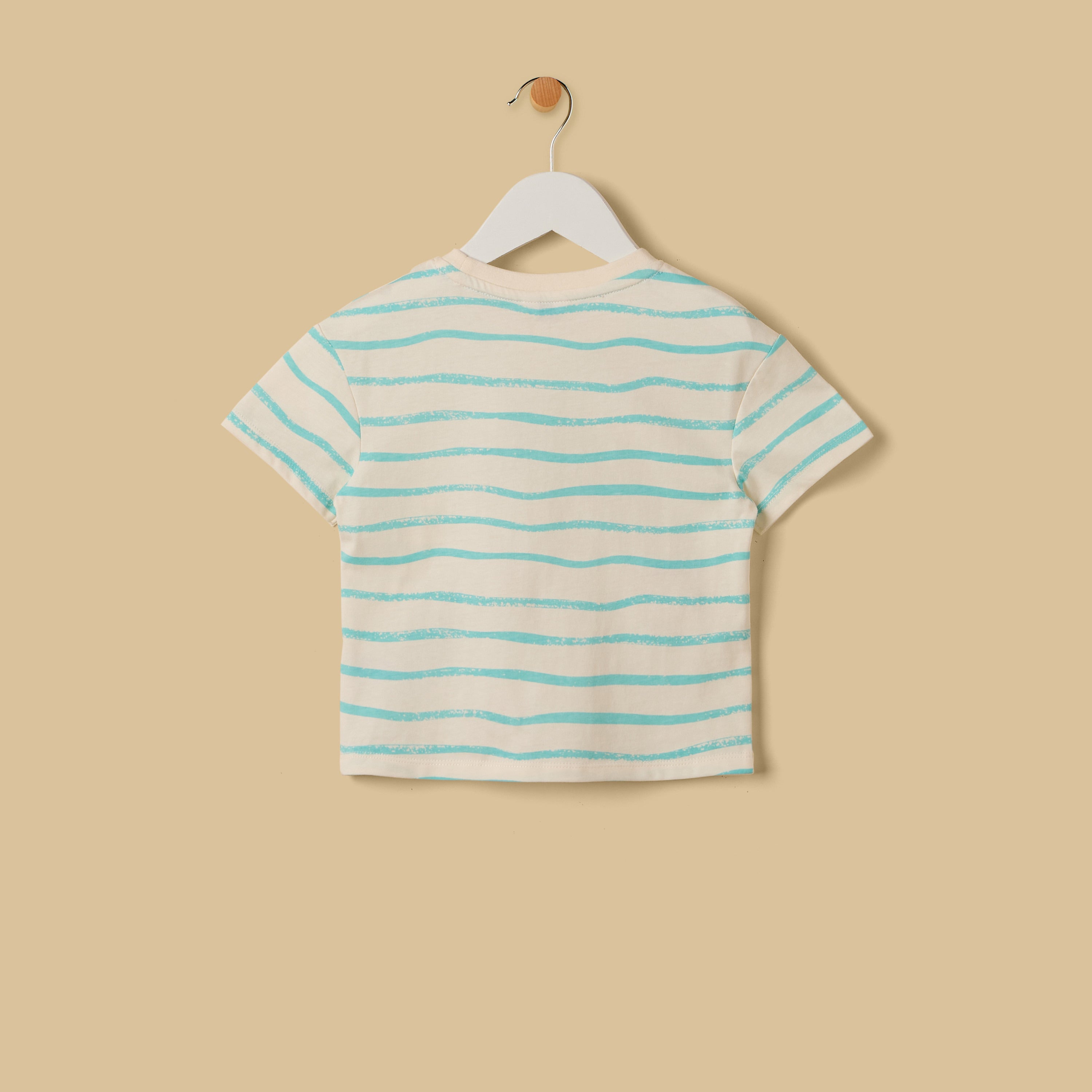 Aquatic 3D Applique Cotton T-shirt and Shorts Set