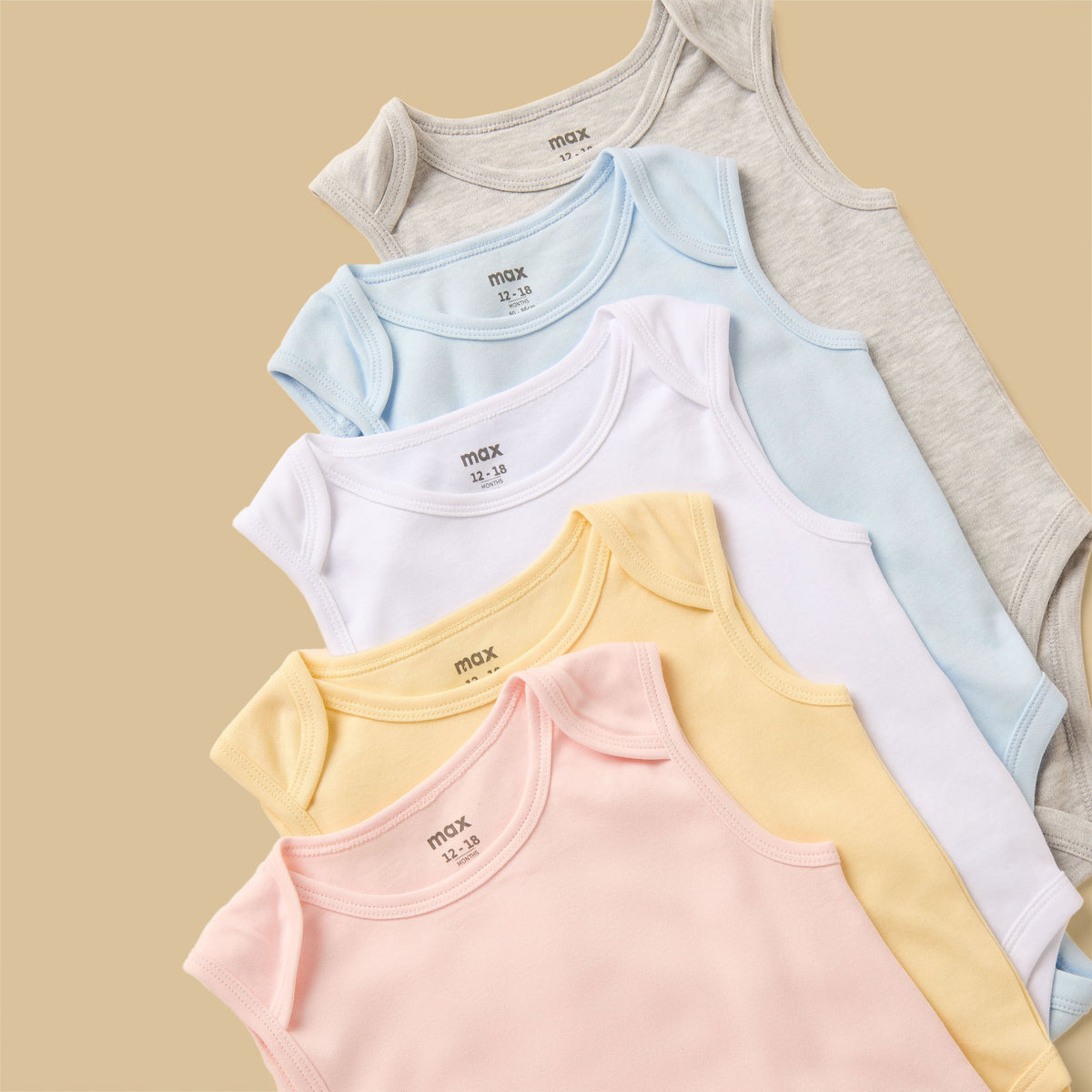 Pack of 5 - Sleeveless Bodysuit