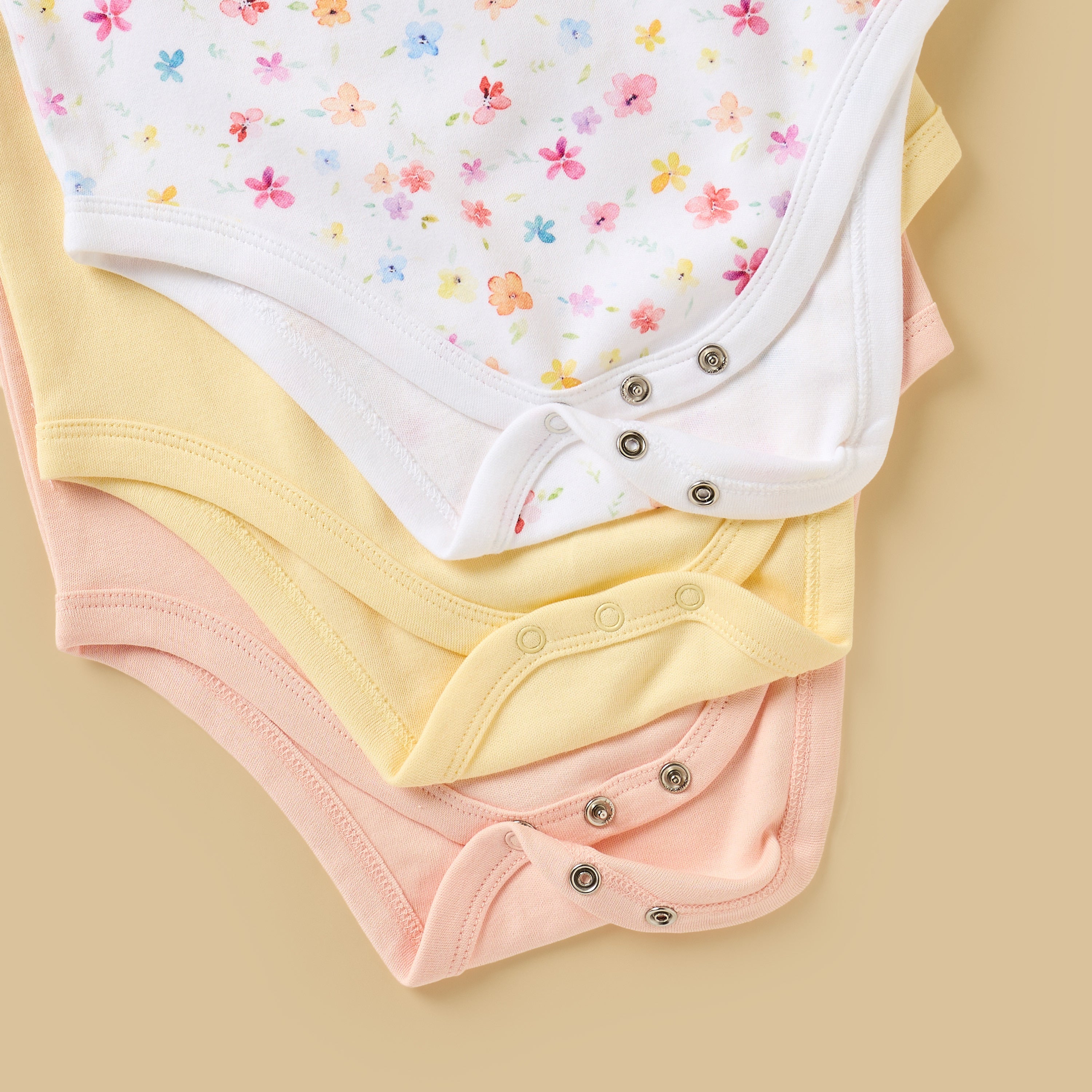 Pack of 3 - Printed Strappy Bodysuit