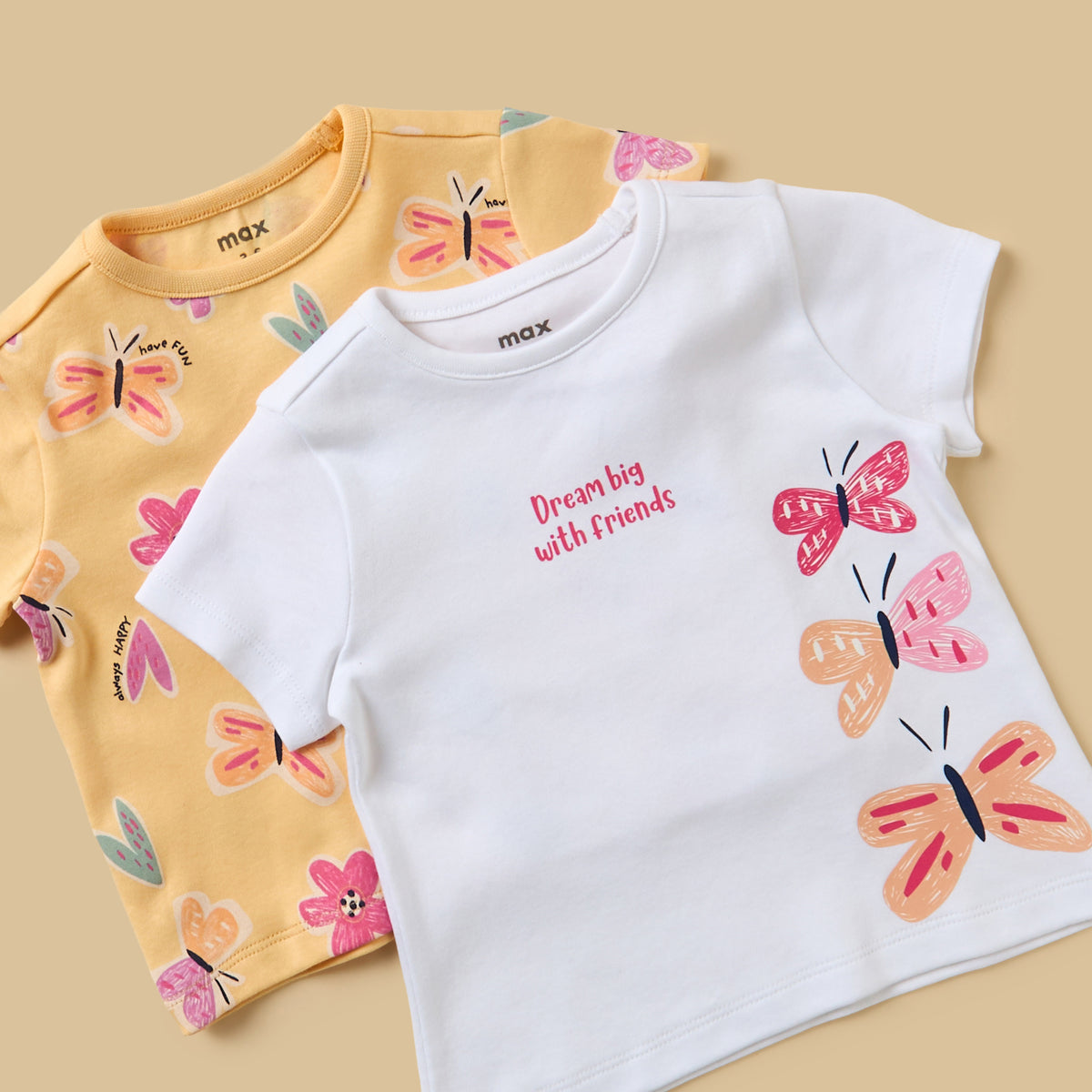 Pack of 2 - Butterfly Print Cotton Pyjama Set