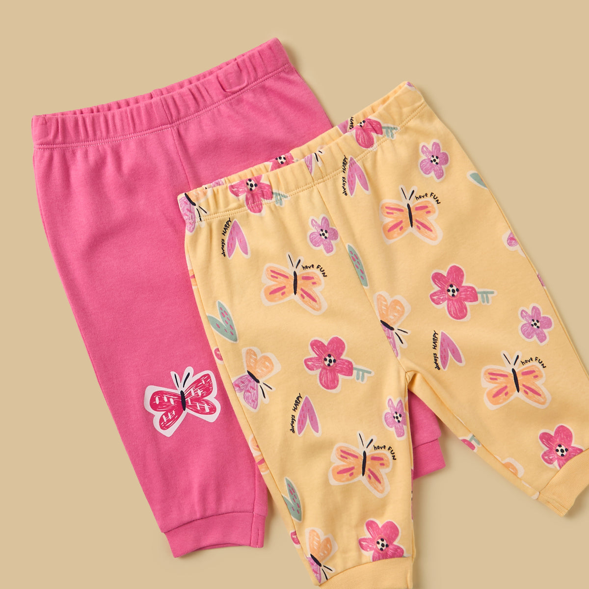 Pack of 2 - Butterfly Print Cotton Pyjama Set