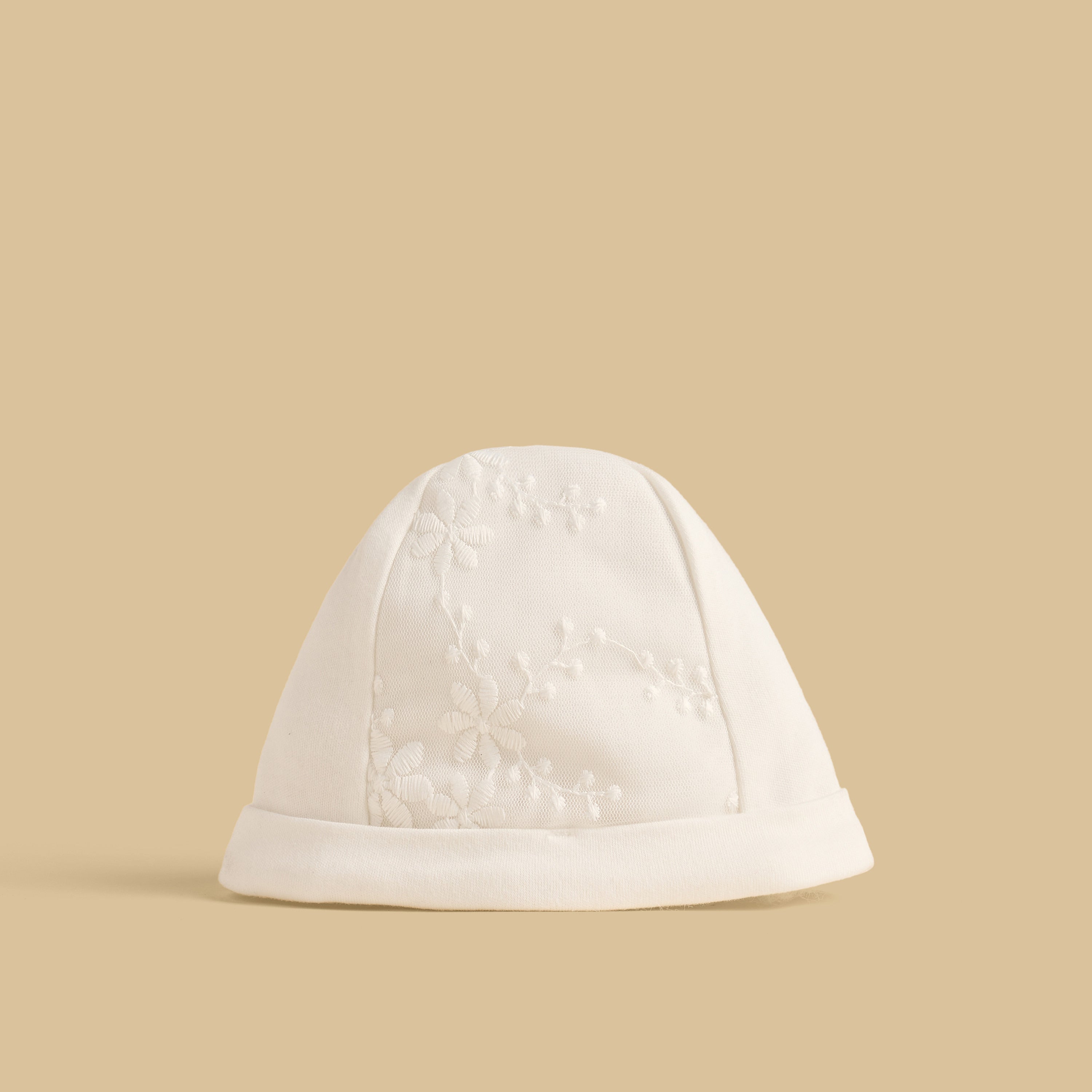 Floral Embroidered Cap with Booties