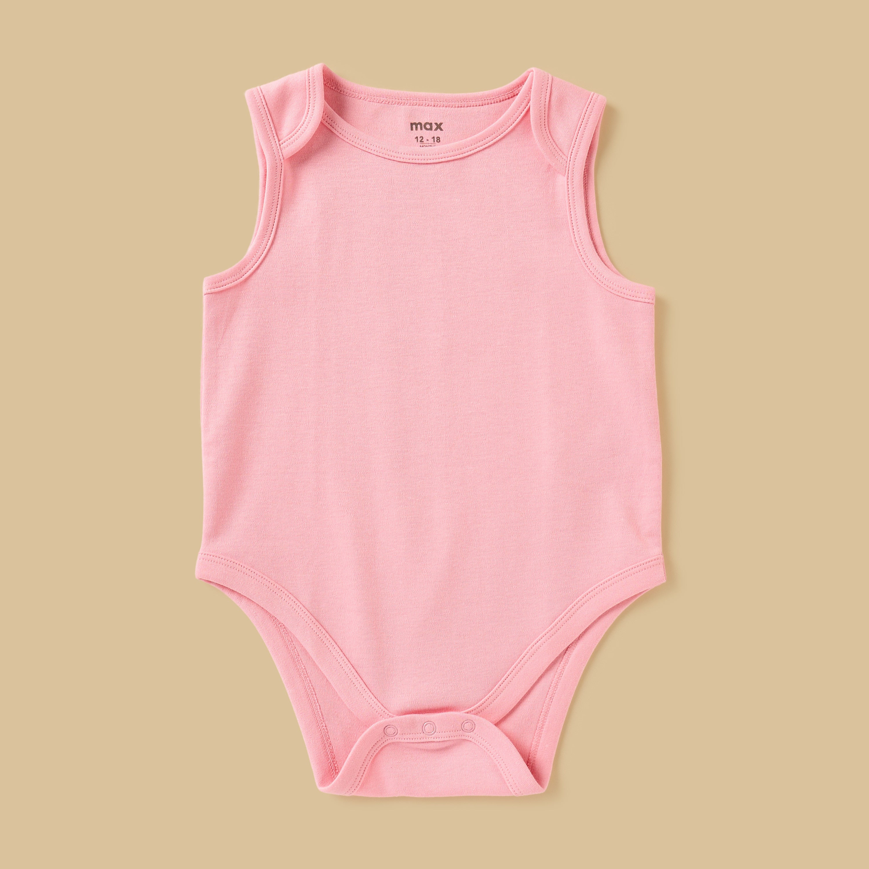 Pack of 5 - Assorted Cotton Sleeveless Bodysuit