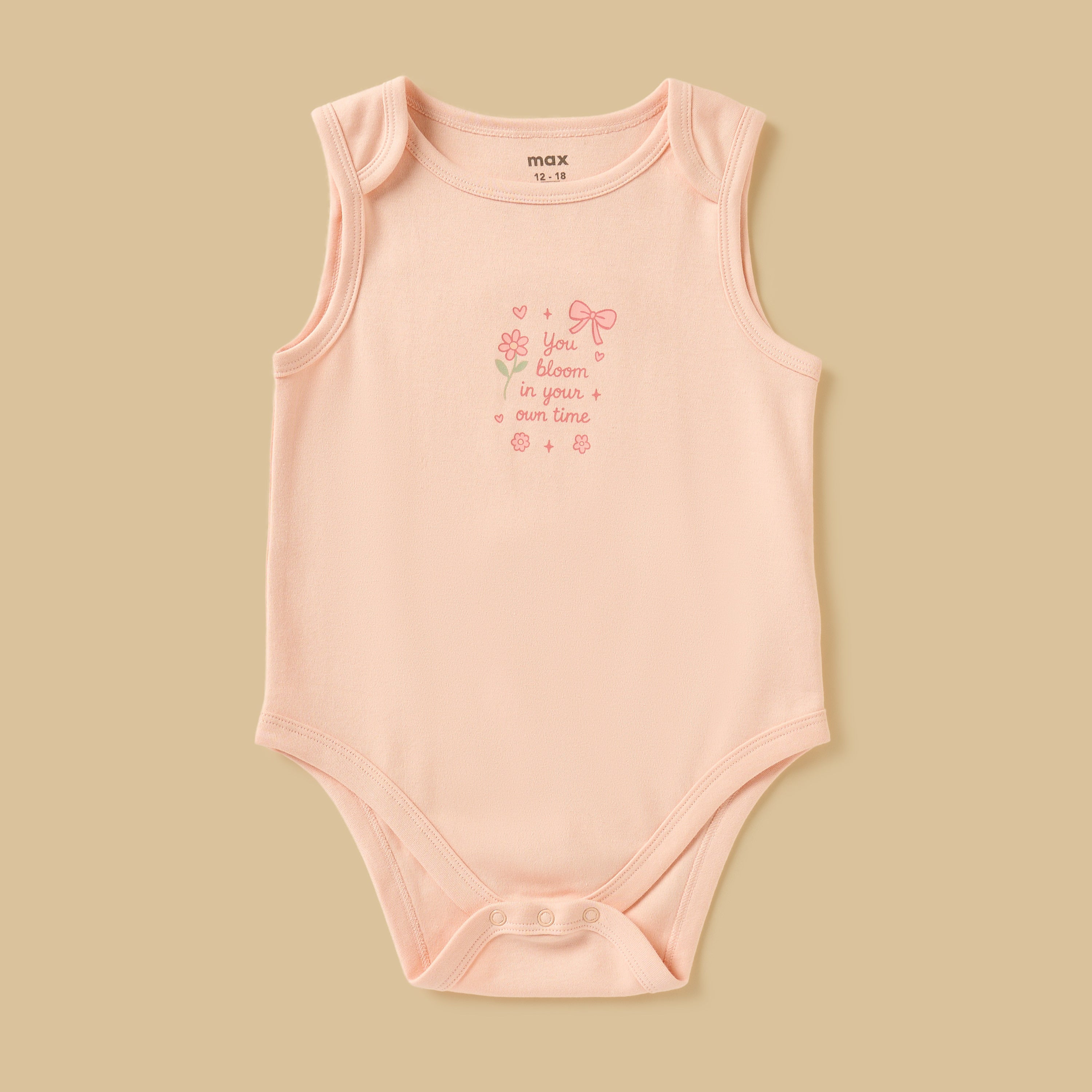 Pack of 5 - Assorted Cotton Sleeveless Bodysuit