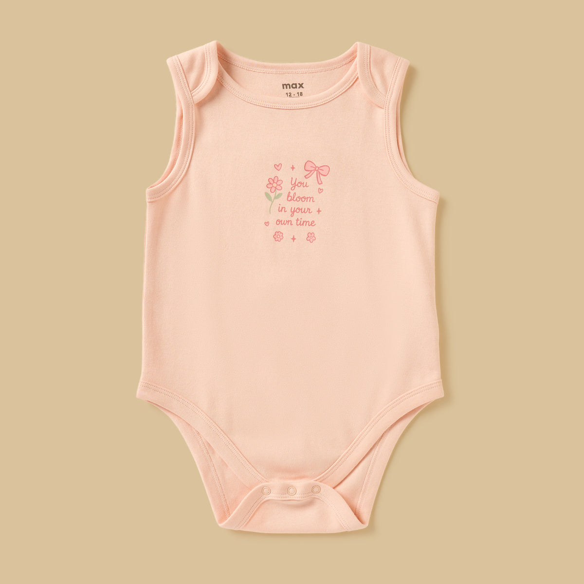 Pack of 5 - Assorted Cotton Sleeveless Bodysuit