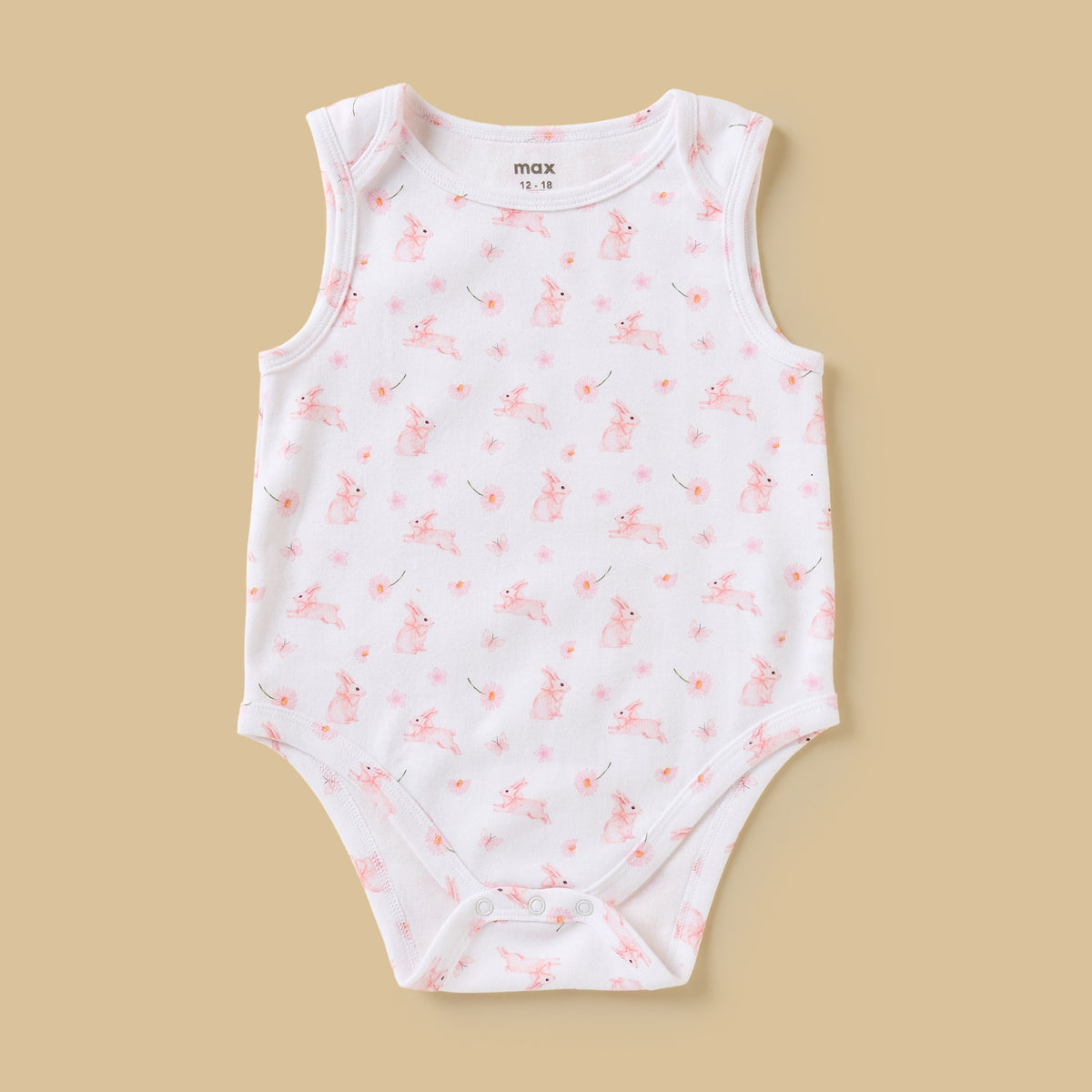 Pack of 5 - Assorted Cotton Sleeveless Bodysuit